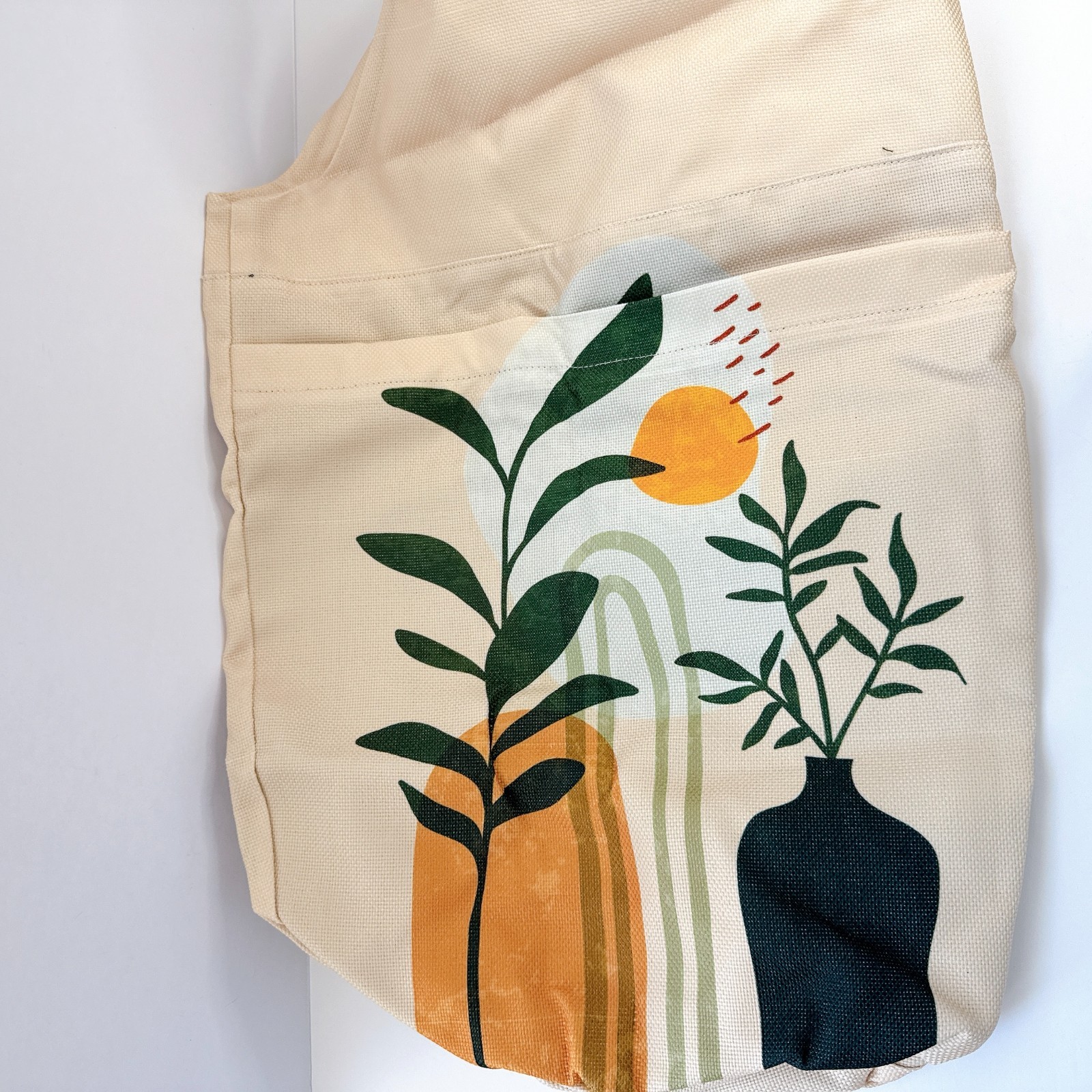 Yoga Mat Carrier Bag Boho Plants Tote Shoulder Gym Pilates Pocket Bag