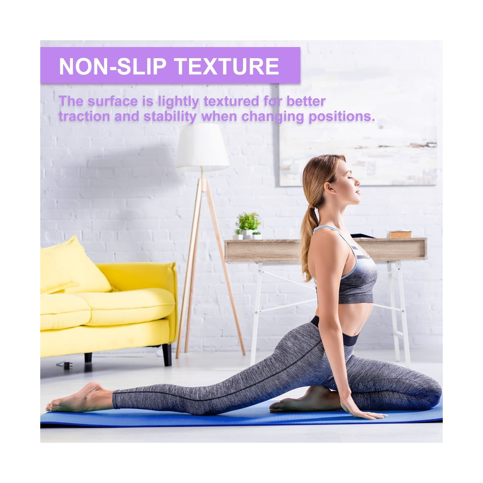 Funtery 16 Pcs Thick Yoga Mat Bulk, 68 » x 24 » x 3mm Exercise Workout Mat No…