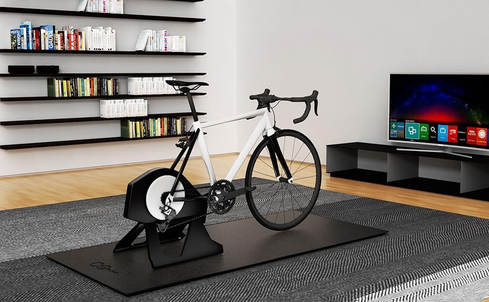 Bike Mat Compatible with Peloton Bike,Elliptical,Treadmill Mat, 6mm Thick, Under