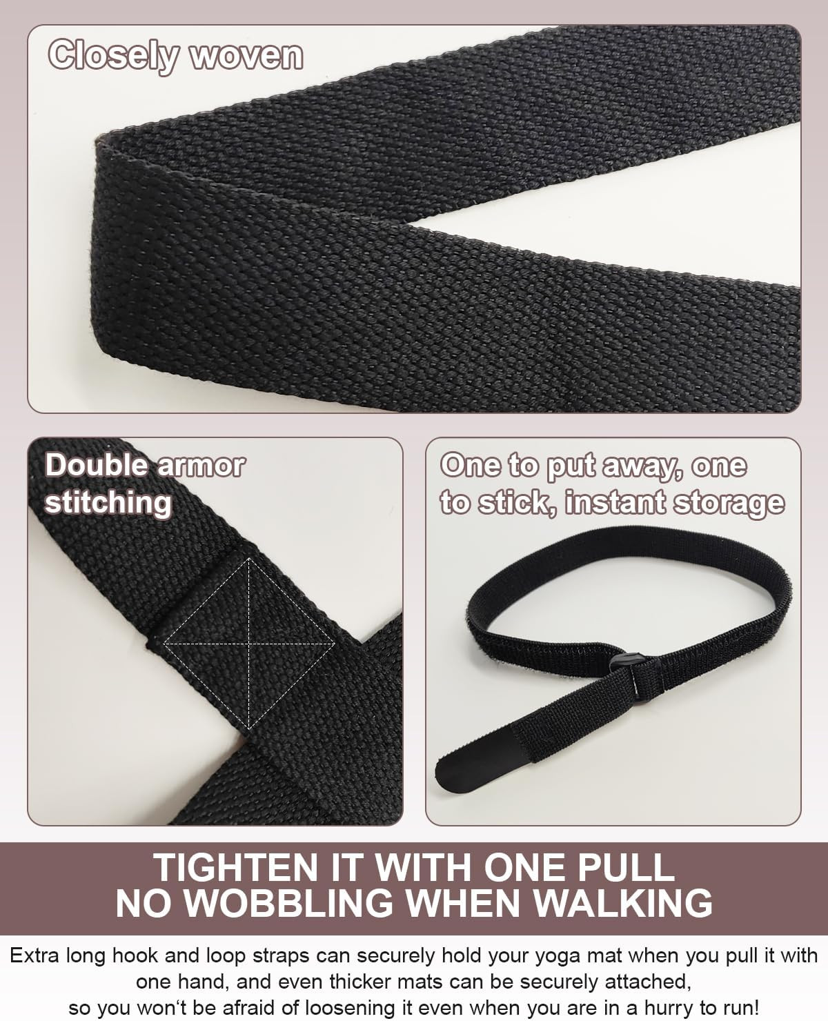 Yoga Mat Carrier, Premium Yoga Strap for Carrying Yoga Mats with Adjustable
