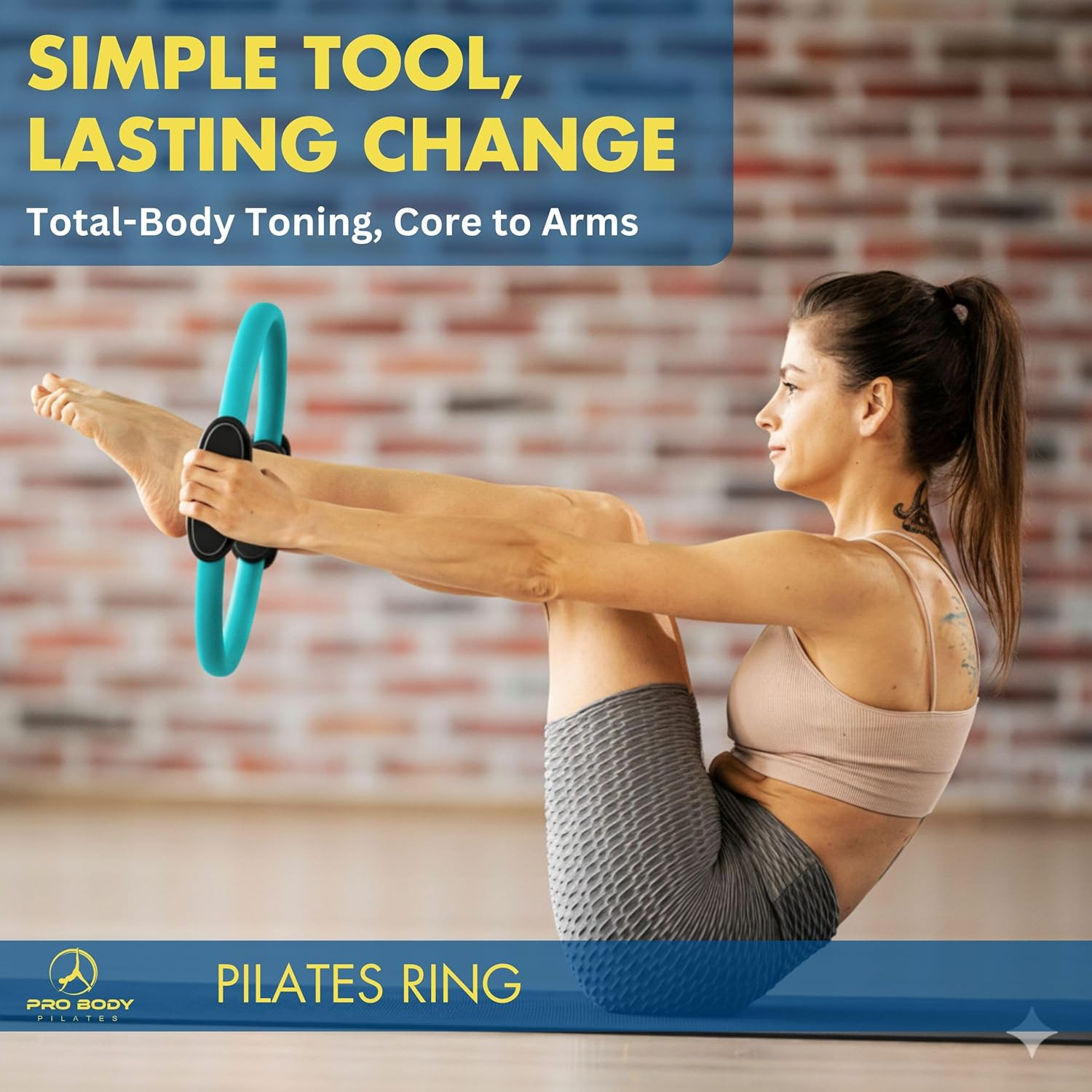 ProBody Pilates Fitness Circle – 14 Inch Pilates Ring for Focusing on Toning Inn
