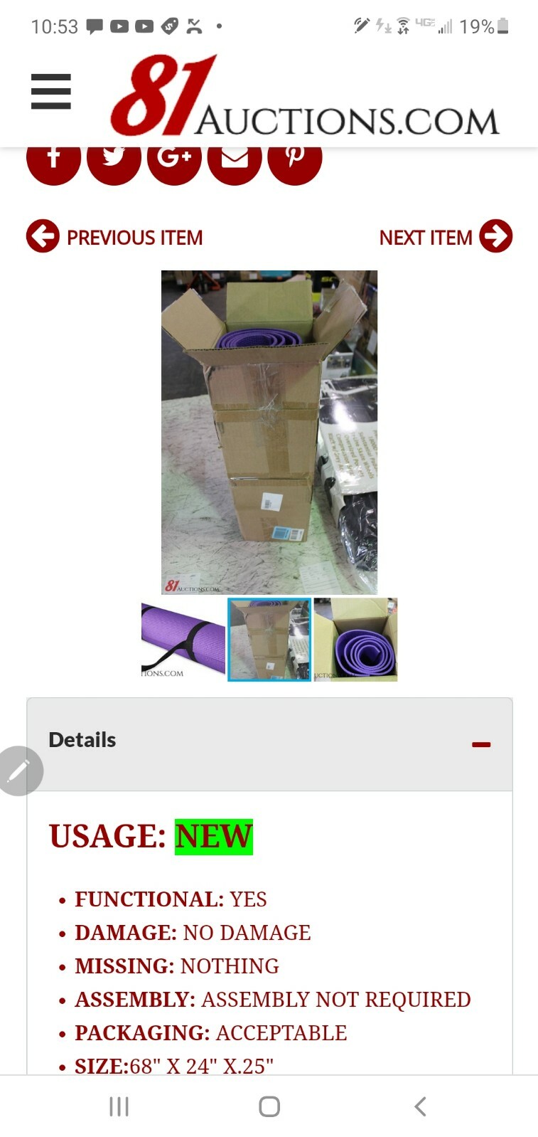 BALANCE FROM GOYOGA ALL PURPOSE HIGH DENSITY NON IP YOGA MAT