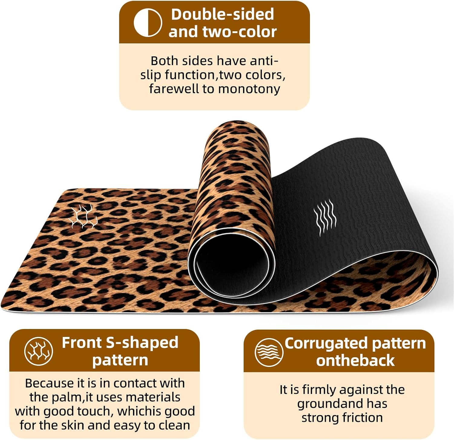 Extra Thick Yoga Mat 6Mm，Pilates Mat Thick – Non-Slip Exercise Mat for HIIT, Pil