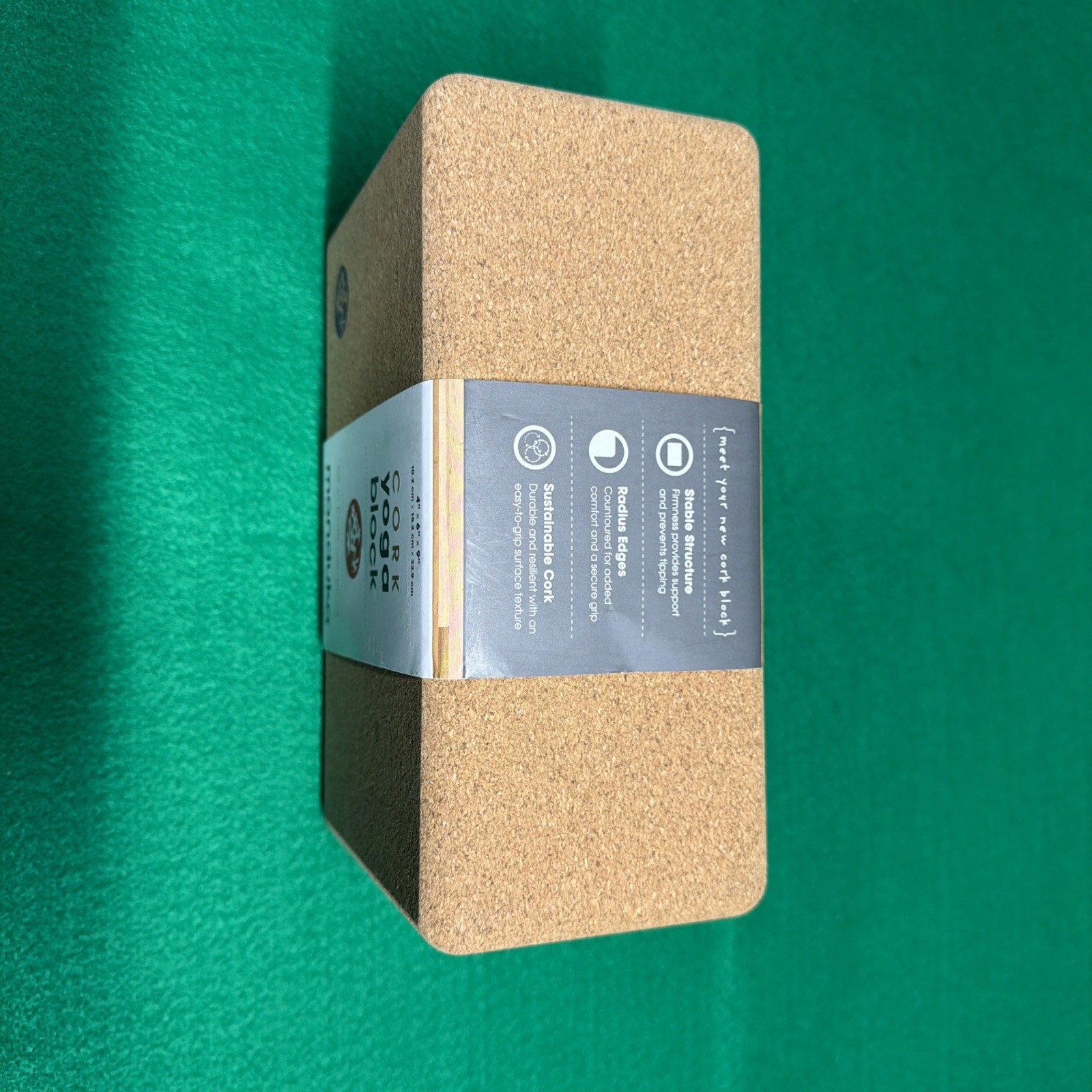 Manduka Cork Yoga Block Improve Strength Balance Flexibility Barre Natural