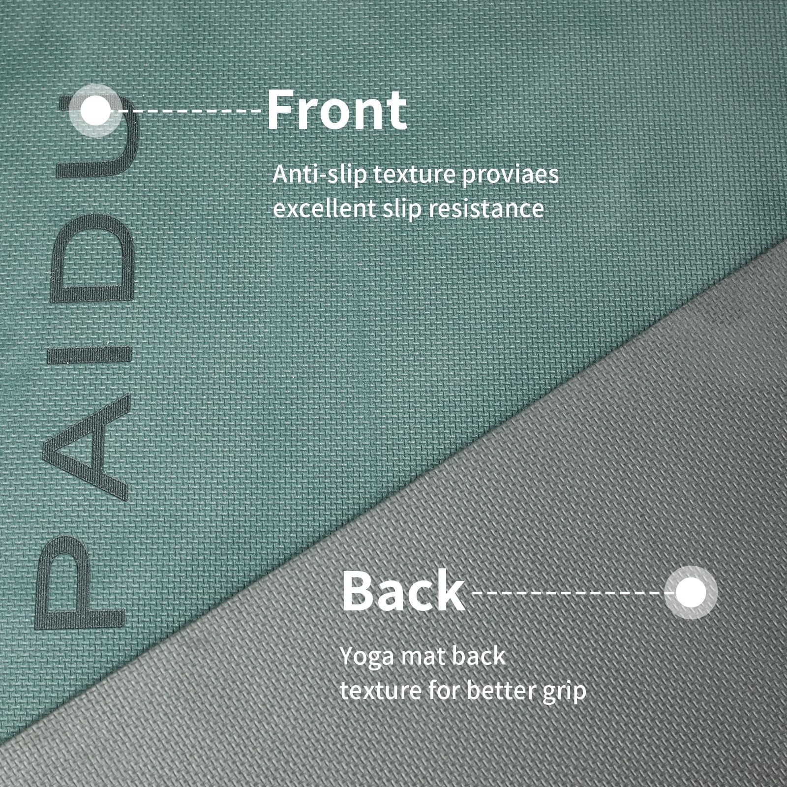 PAIDU Yoga Mat Non Slip Anti-tear,extra thick-2/5 inch（10MM）High R
