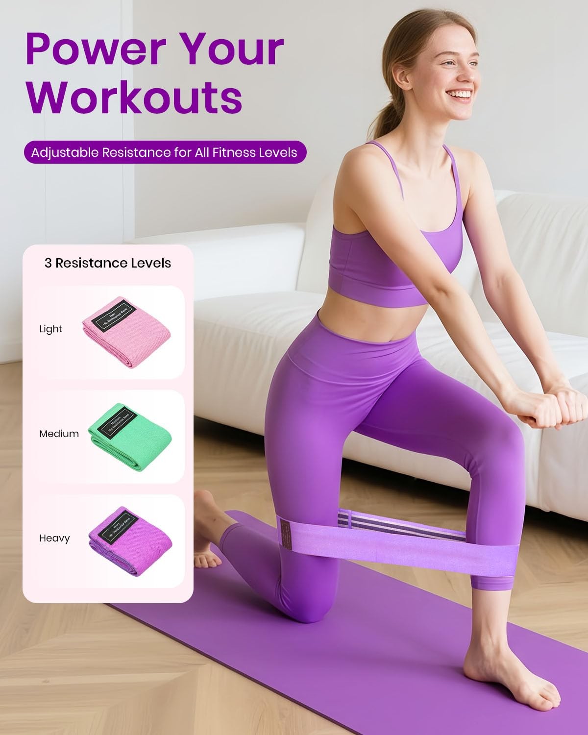 Pilates Ring Set for Women, Home Workout Pilates Equipment with Resistance Ba…