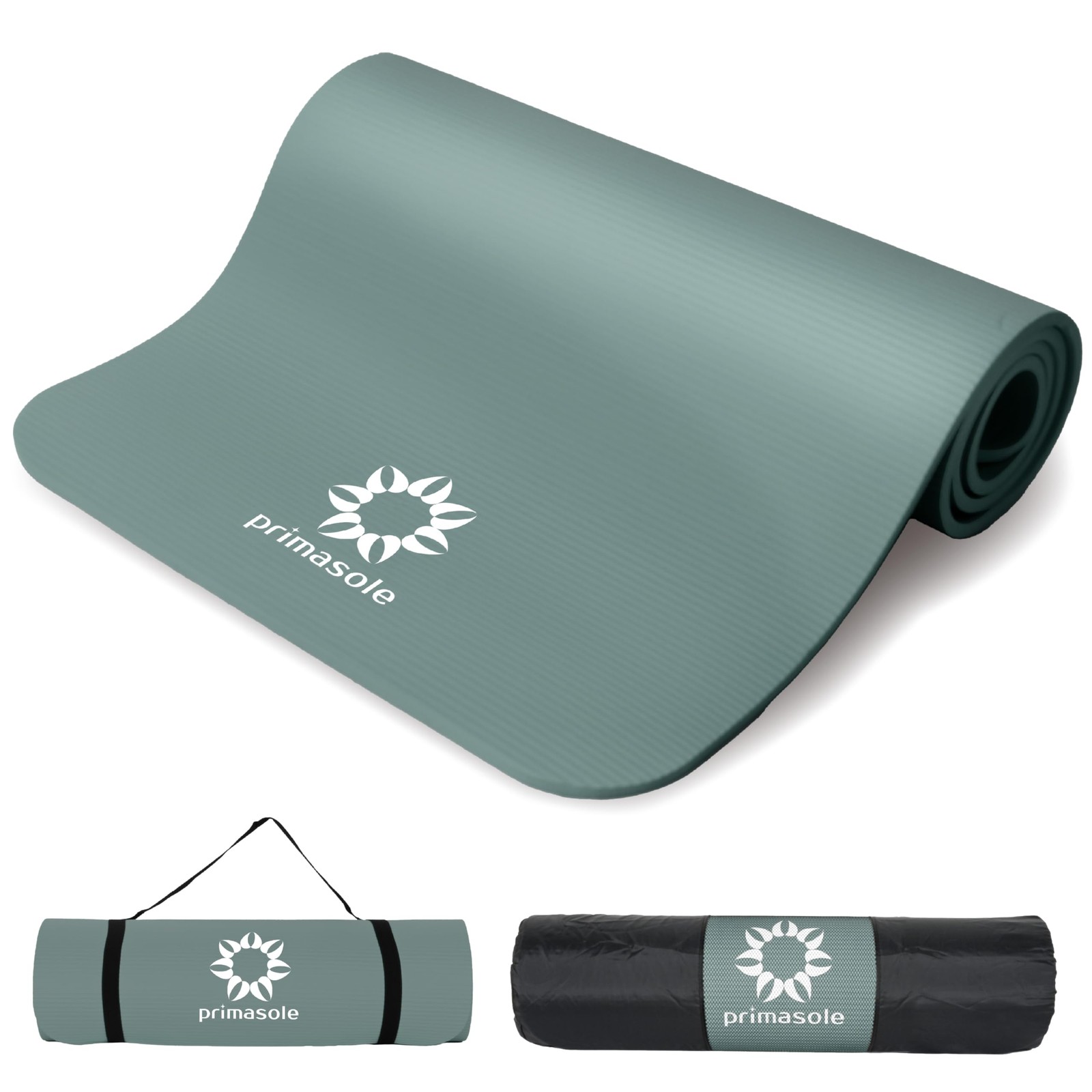 Primasole Thick Yoga Mat, 1/2-Inch Extra 72 x 24 x 0.5 inches, Green