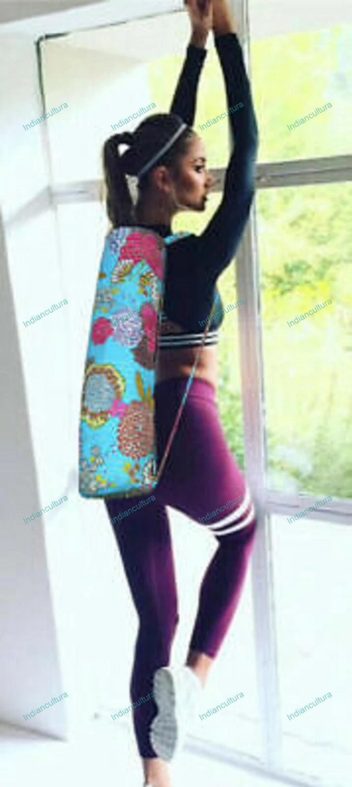 Indian Fancy Bohemian Exercise Sports Cotton Body Kantha Yoga Bag