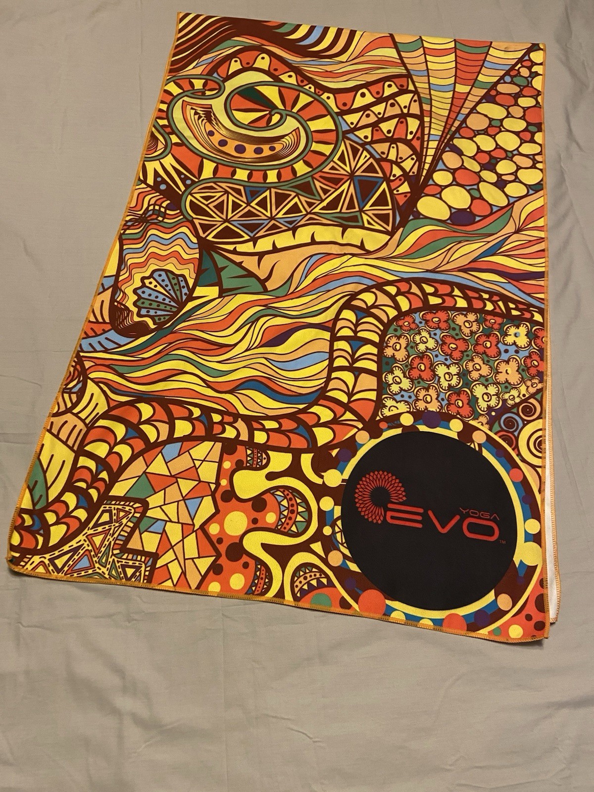 Evo Yoga Mat/ Cloth Orange Yellow Green , 85% Polyester 15% Polyamide Psyc