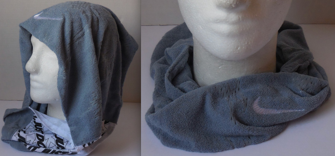 Nike Cooling Towel Scarf Ashen Slate/Anthracite/White 17&Prime; X 12&Prime;