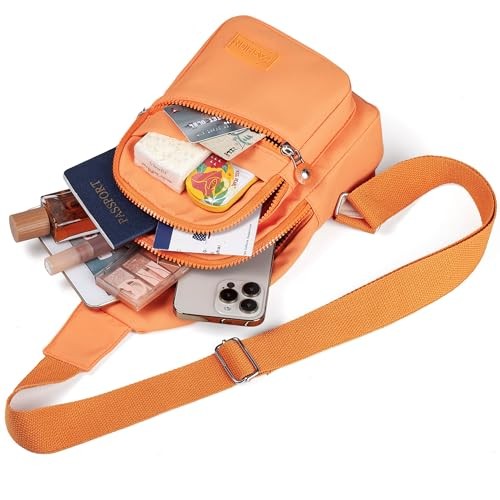 Crossbody Bags for Women, Small Cross Body Bag Sling Backpack – Orange E Orange