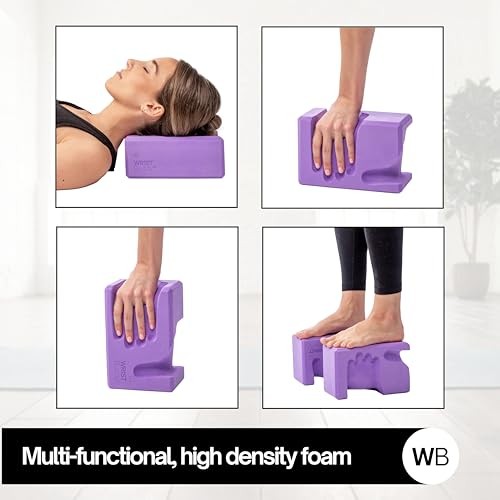 WRISTBuddy® Yoga Blocks 2-Pack (Left + Right) — Ergonomic, 9x6x4 IN, Lavender