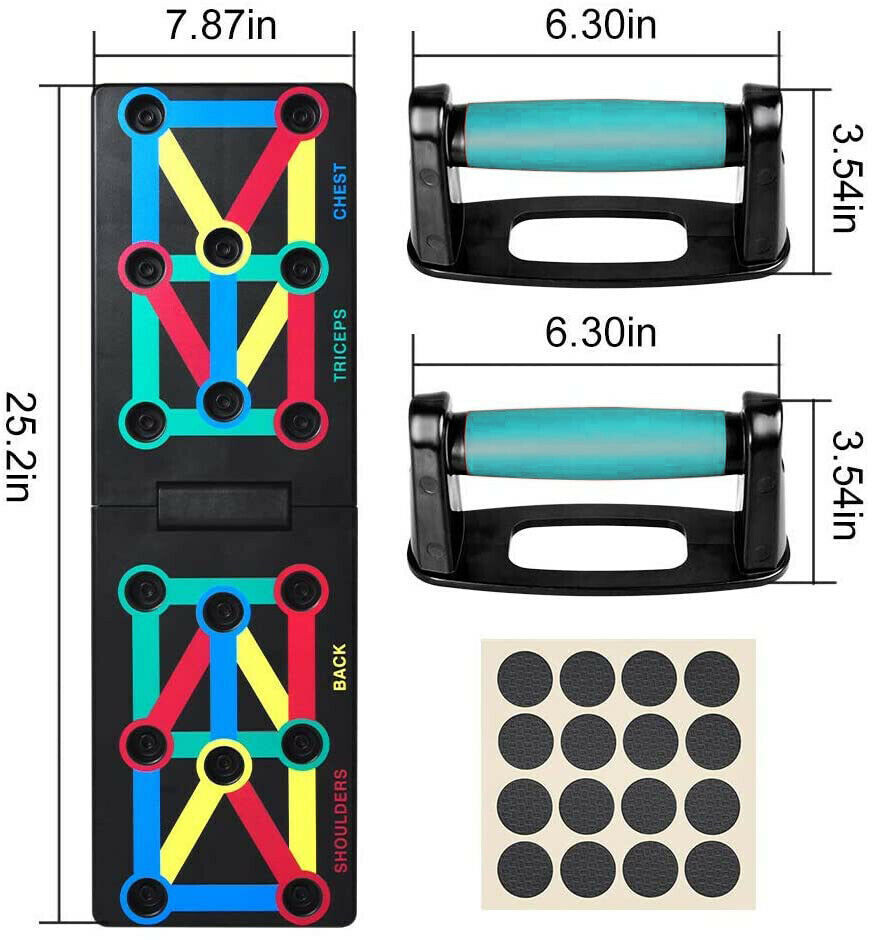 9 in 1 Folding Push Up Board Fitness Workout Gym Training Exercise Muscle MB05