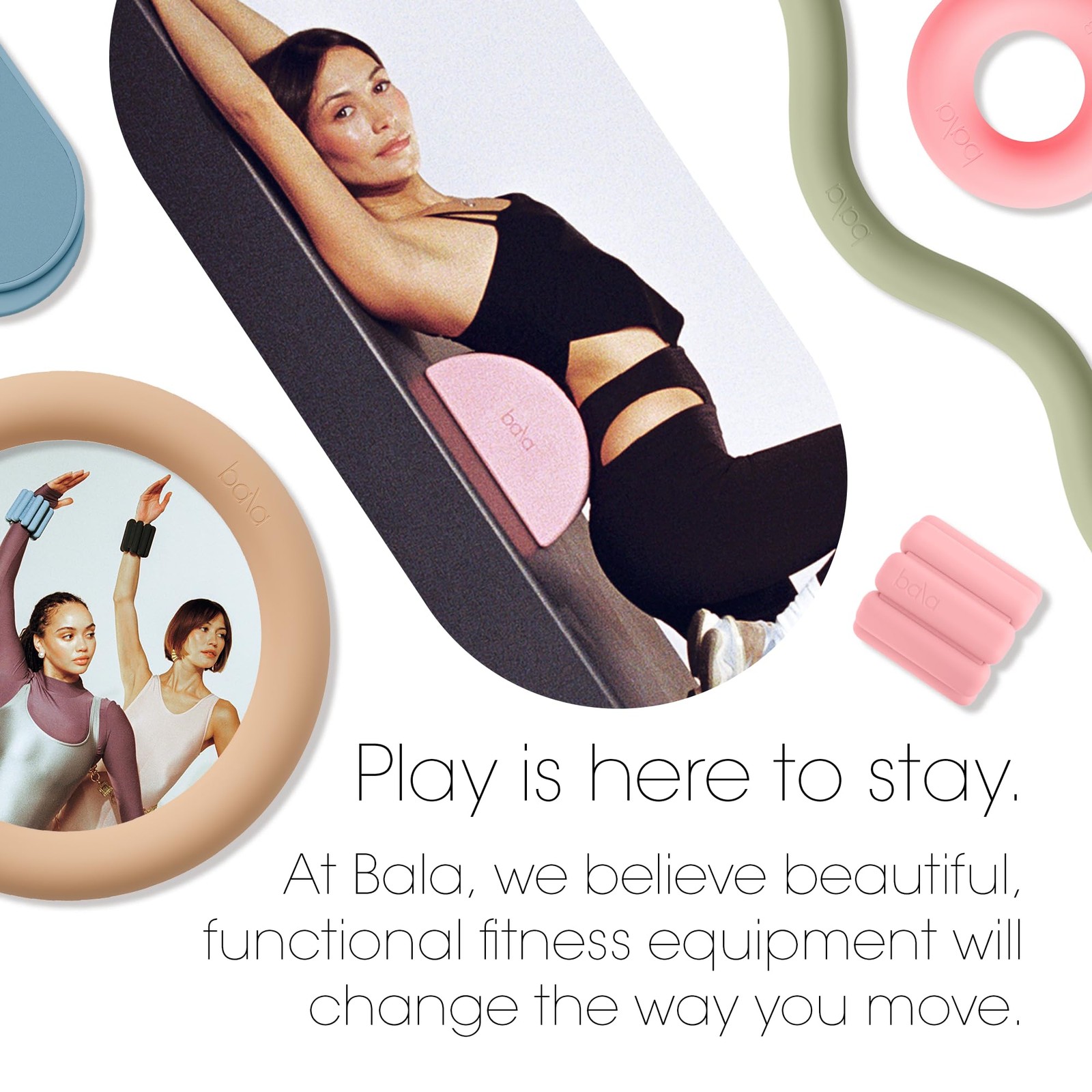 Balance Blocks 2 Pack, Yoga Blocks for Working Out, (Sea) – Semi-Circular Yog…