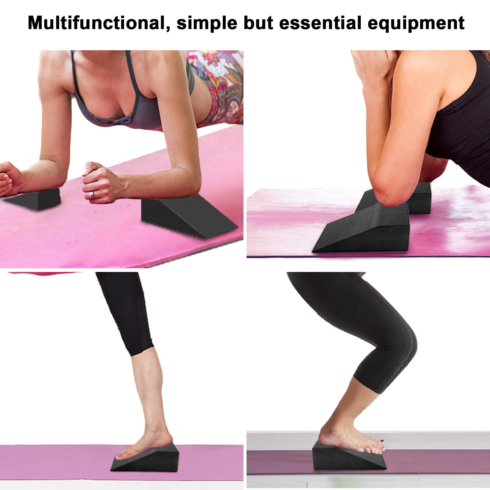 2 Pack Squat Wedge Blocks,Non Slip Professional Squat Ramp for Heel Elevated …