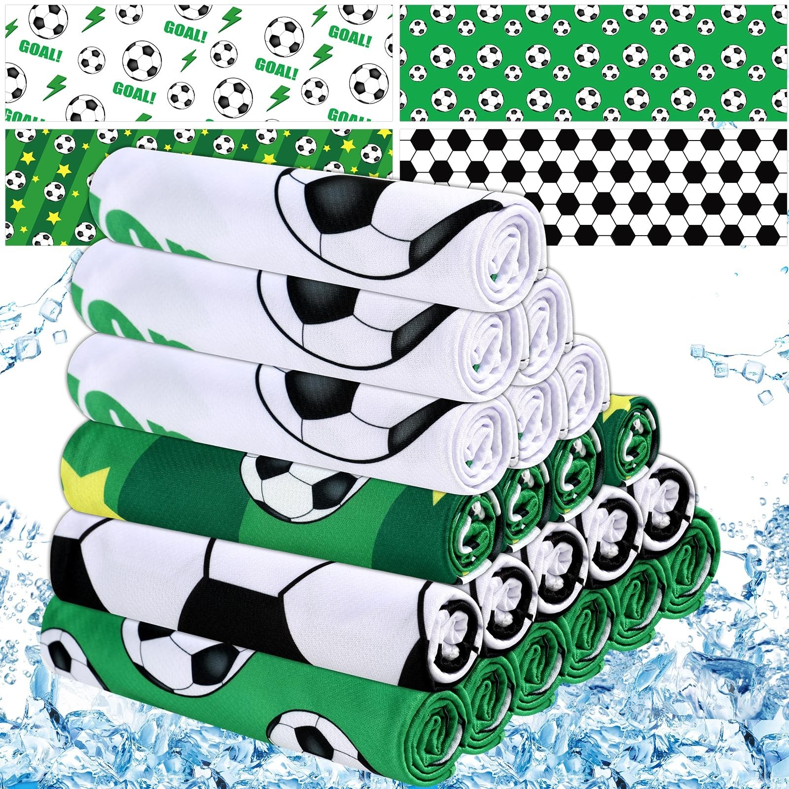 24Pcs Thick Soccer Cooling Towel 40×12 Inch Sports Ice Towel for Neck and Fac…