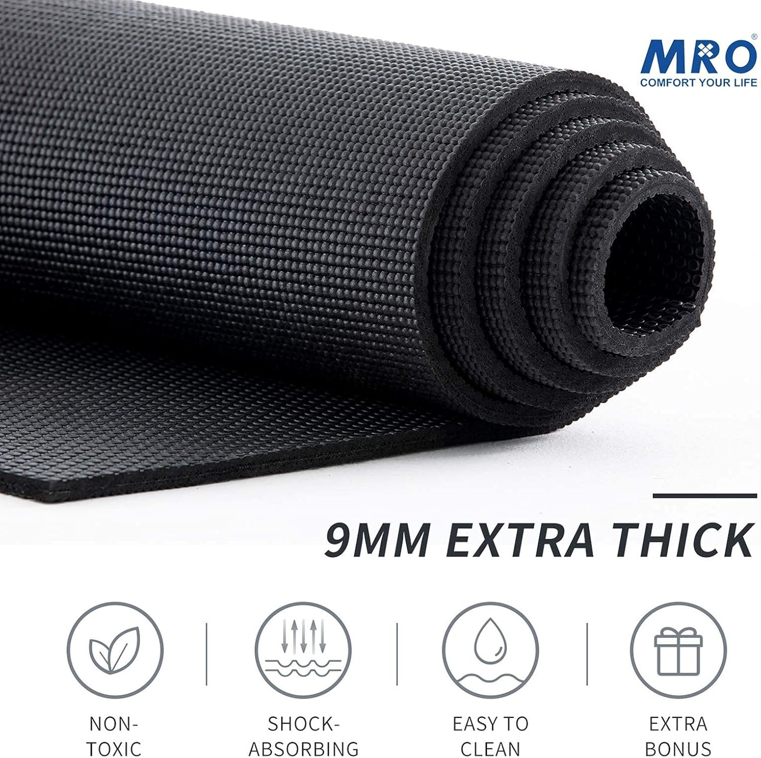 Extra Large Yoga Mat, 12&rsquo;X6&rsquo;/9&rsquo;X6&rsquo;/7&rsquo;X5&rsquo;/6&rsquo;X4&prime; (9MM) Extra Wide and Thick Exerci
