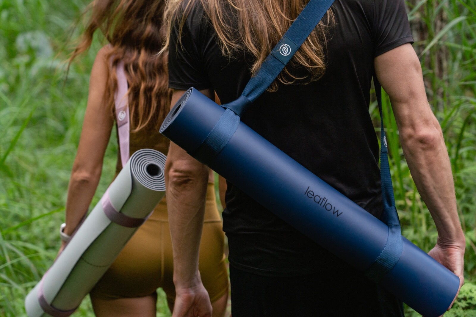 Stylish Blue Yoga Mat Carrier – Adjustable Strap Sling | Great Gift for Yogis