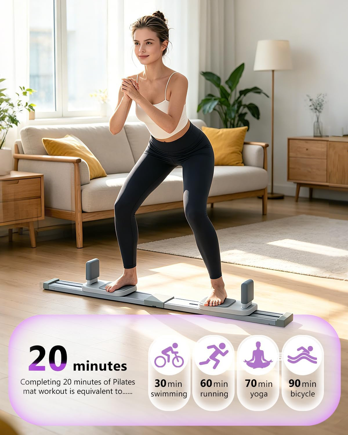 8-in-1 Pilates Board for Full Body Workout & Core Strengthening at Home