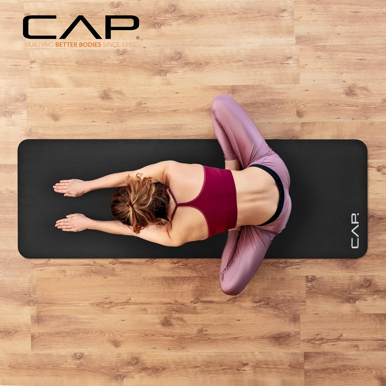 Extra Thick 1-Inch High Density Exercise Mat with Strap – Ideal for Yoga & More