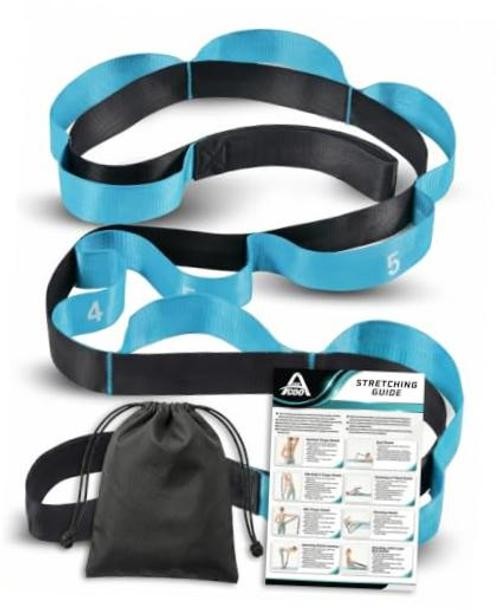 Stretching Strap with Loops for Length: 86 inches, Width: 1.5 inches Blue