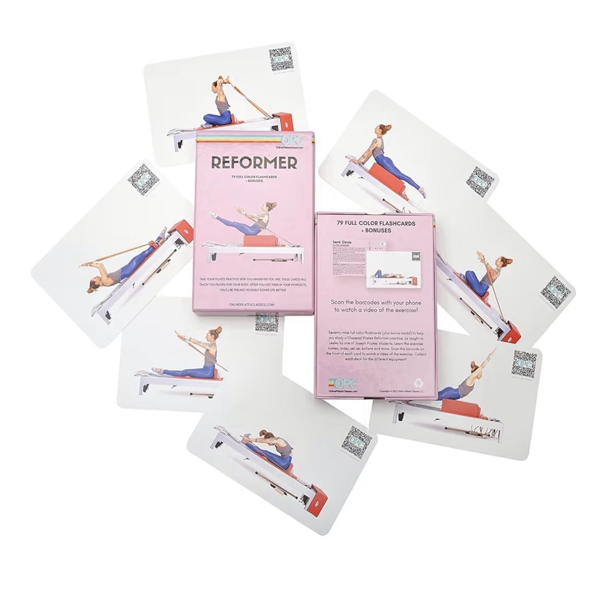 Pilates Reformer Cards, With access to Videos. New In Box!