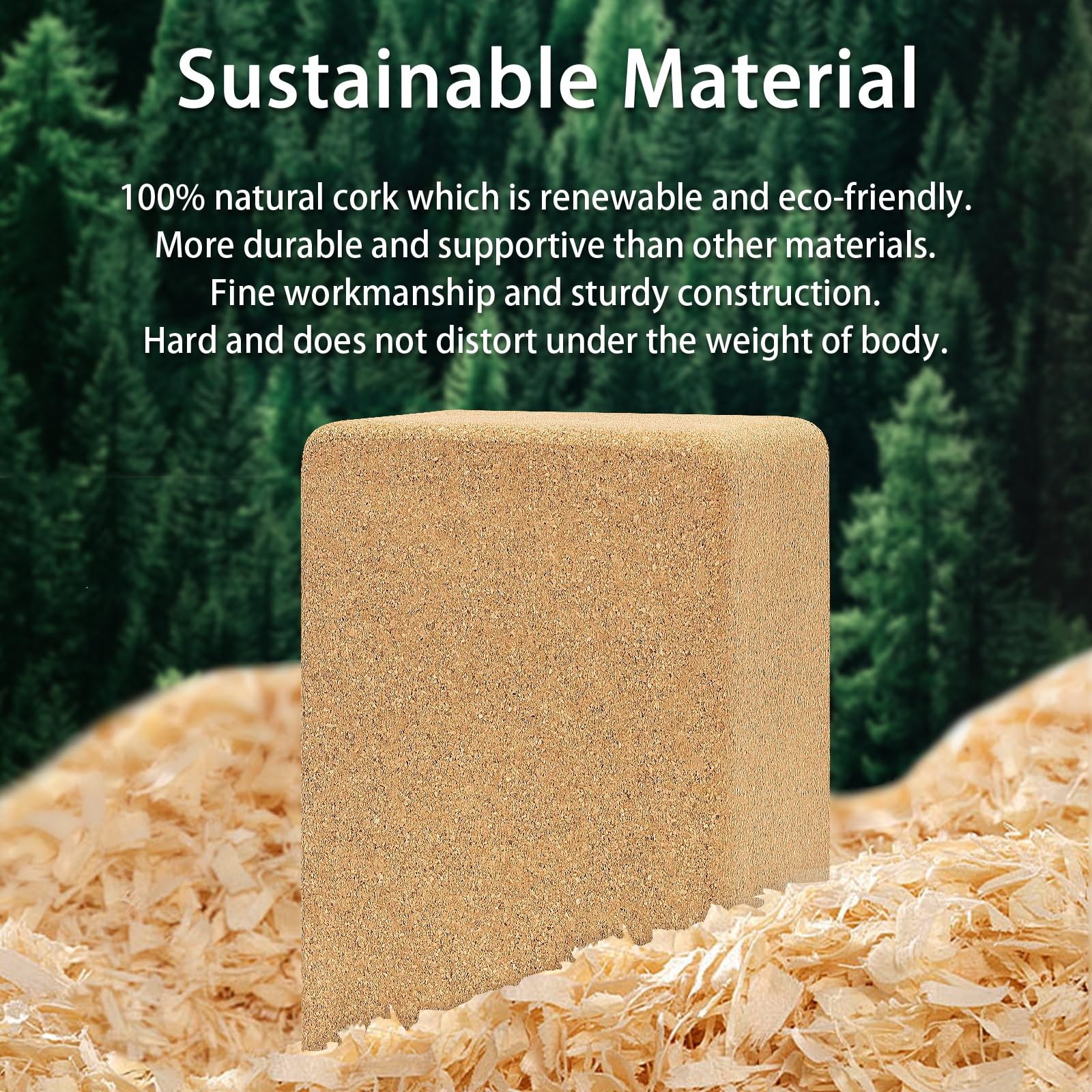 Portuguese Cork Yoga Block Premium Brick EcoFriendly Pilates Exercise