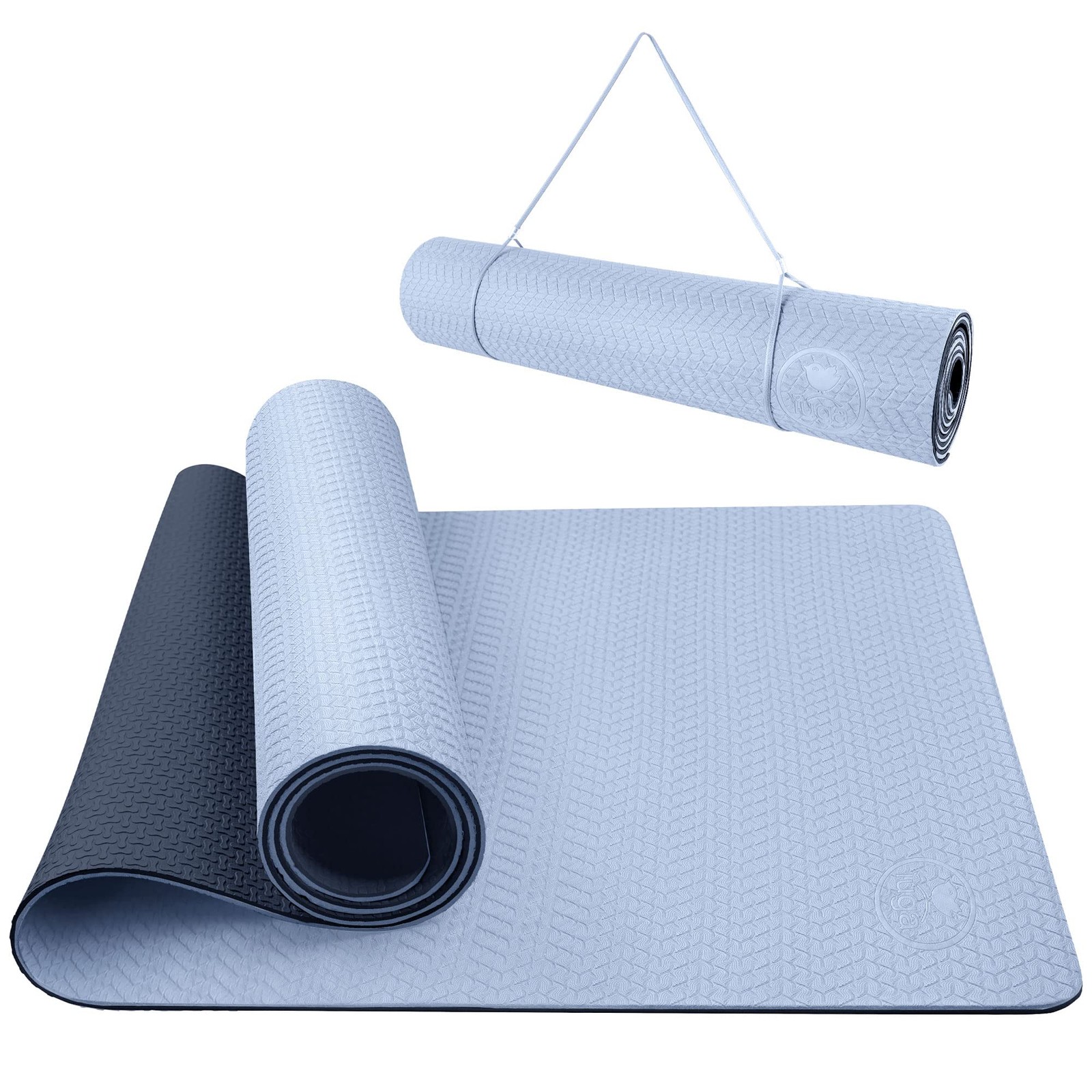 IUGA Yoga Mat Thick Non Slip Anti-tear Pilates Eco Friendly Hot Gray