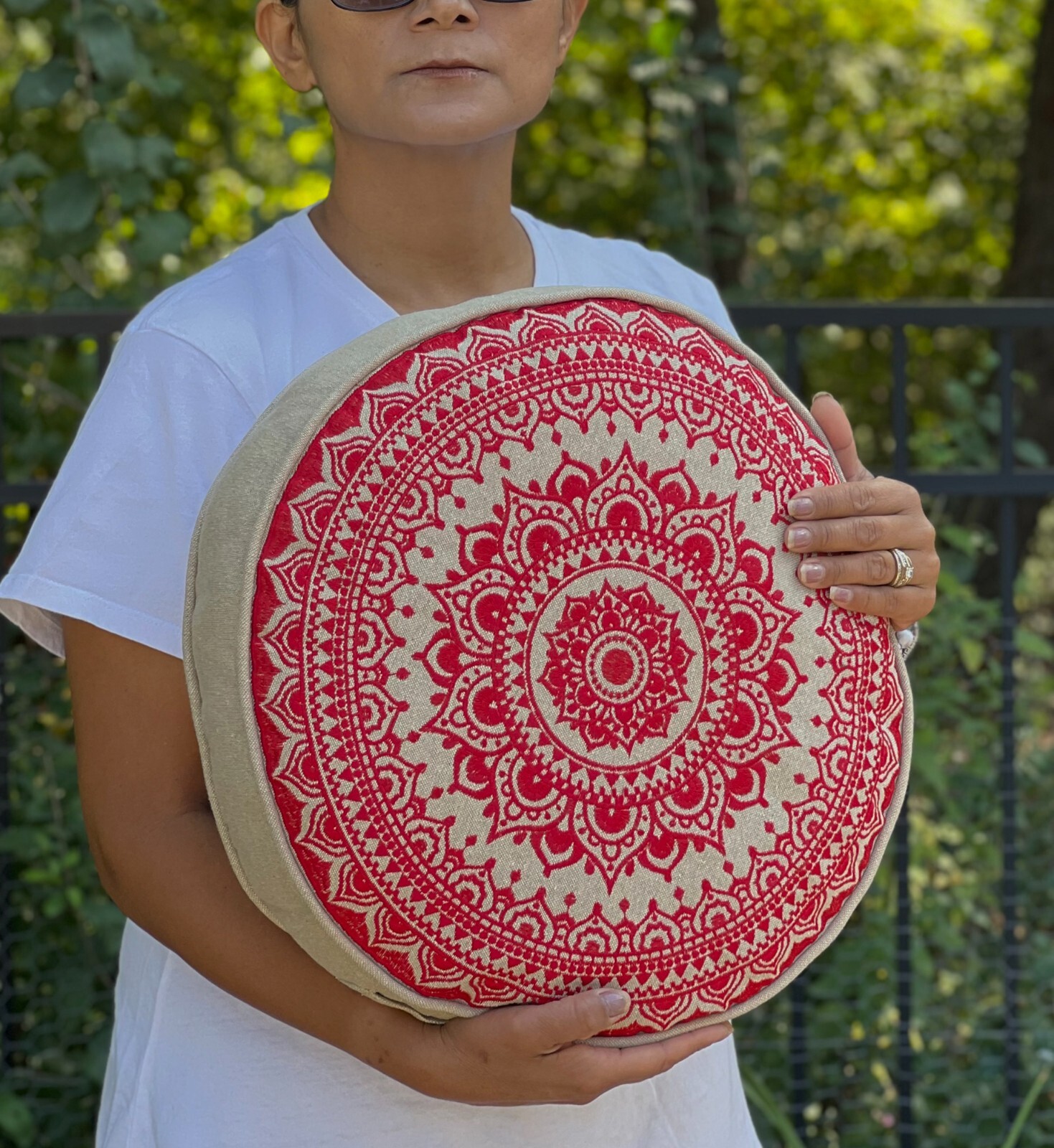 Tibetan Meditation Cushion Traditional Pillow, Comfortable Floor Pillow, Large