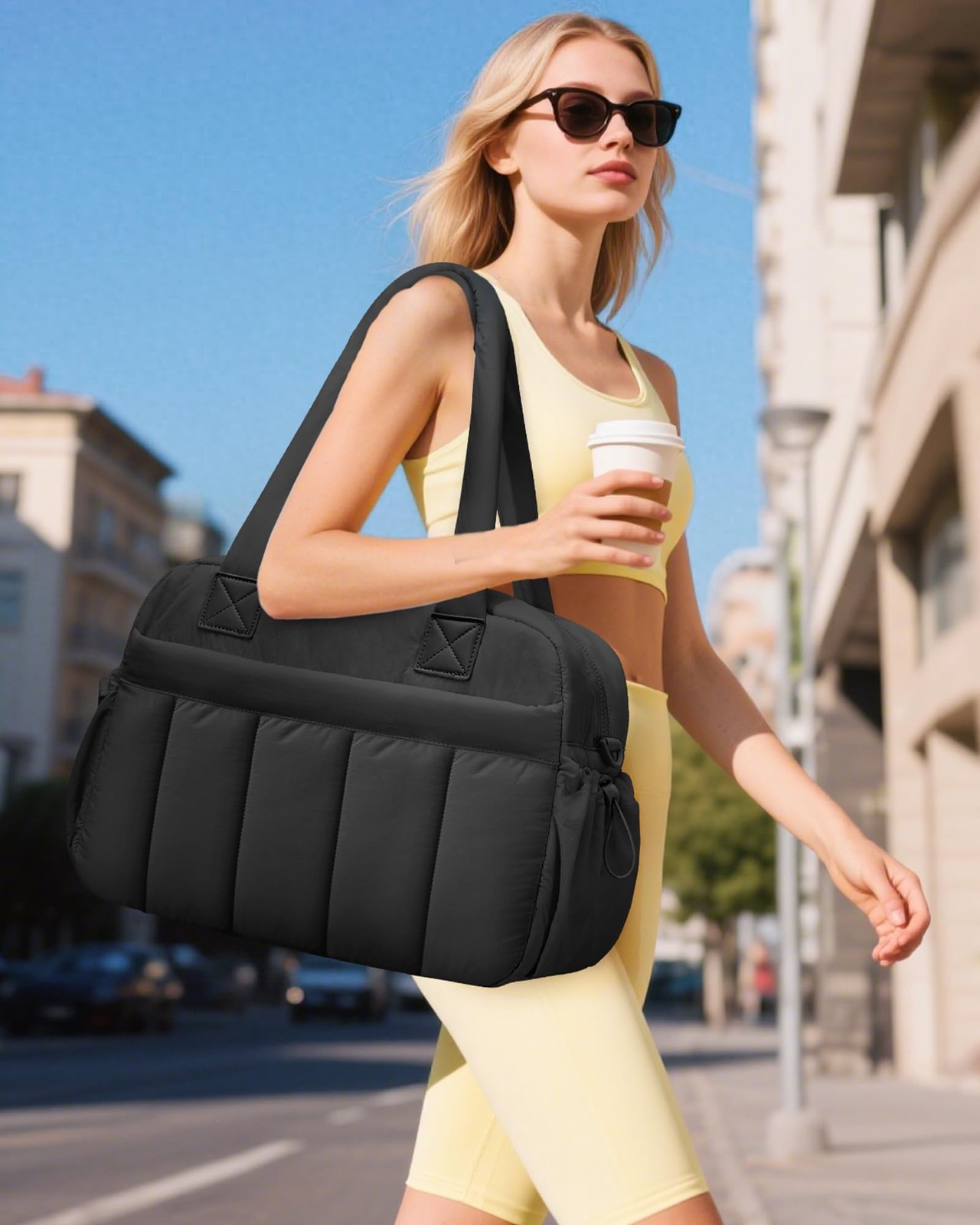 oscaurt Gym Bag for Women Lightweight Duffle Bag for Travel with Toiletry Pou…
