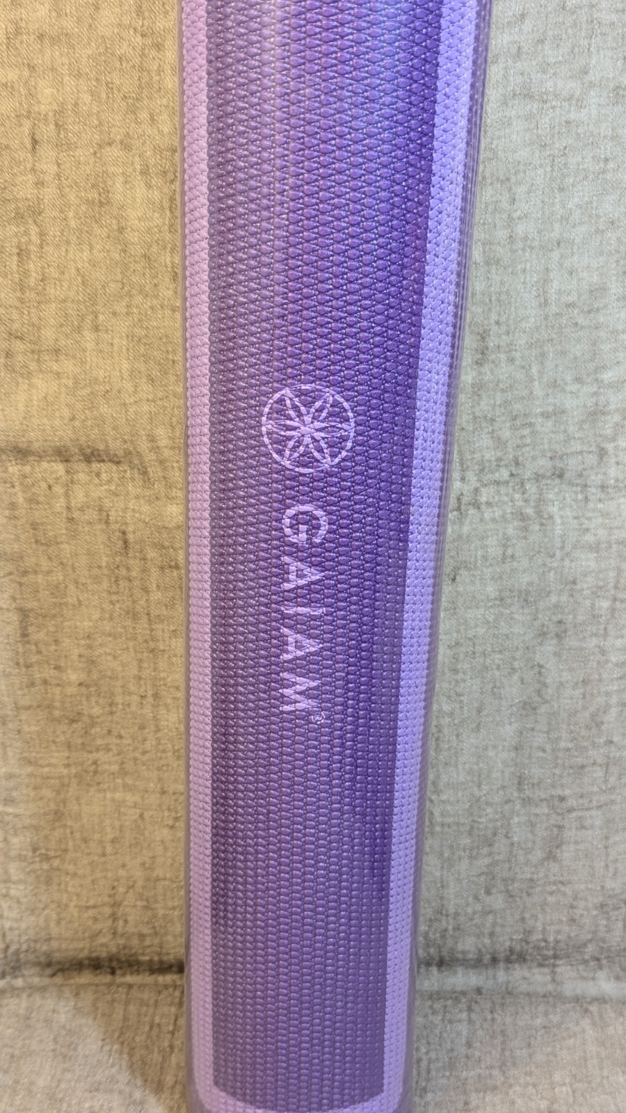 Gaiam Yoga Mat 4mm Purple Two-Tone Non-Slip 68” x 24” NEW SEALED