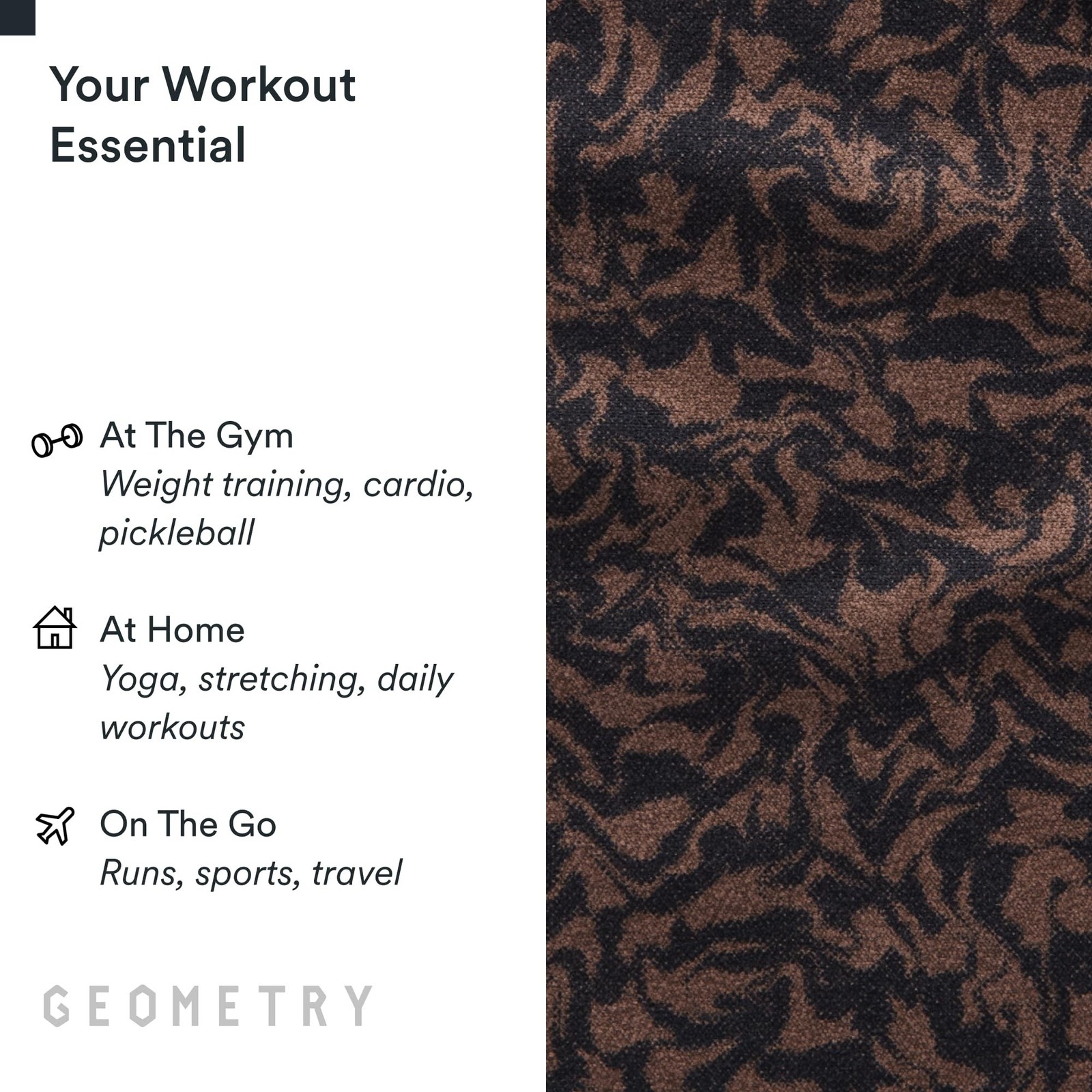 GEOMETRY Gym Towel for Working Out – Compact & Quick Dry, Super Absorbent Mic…
