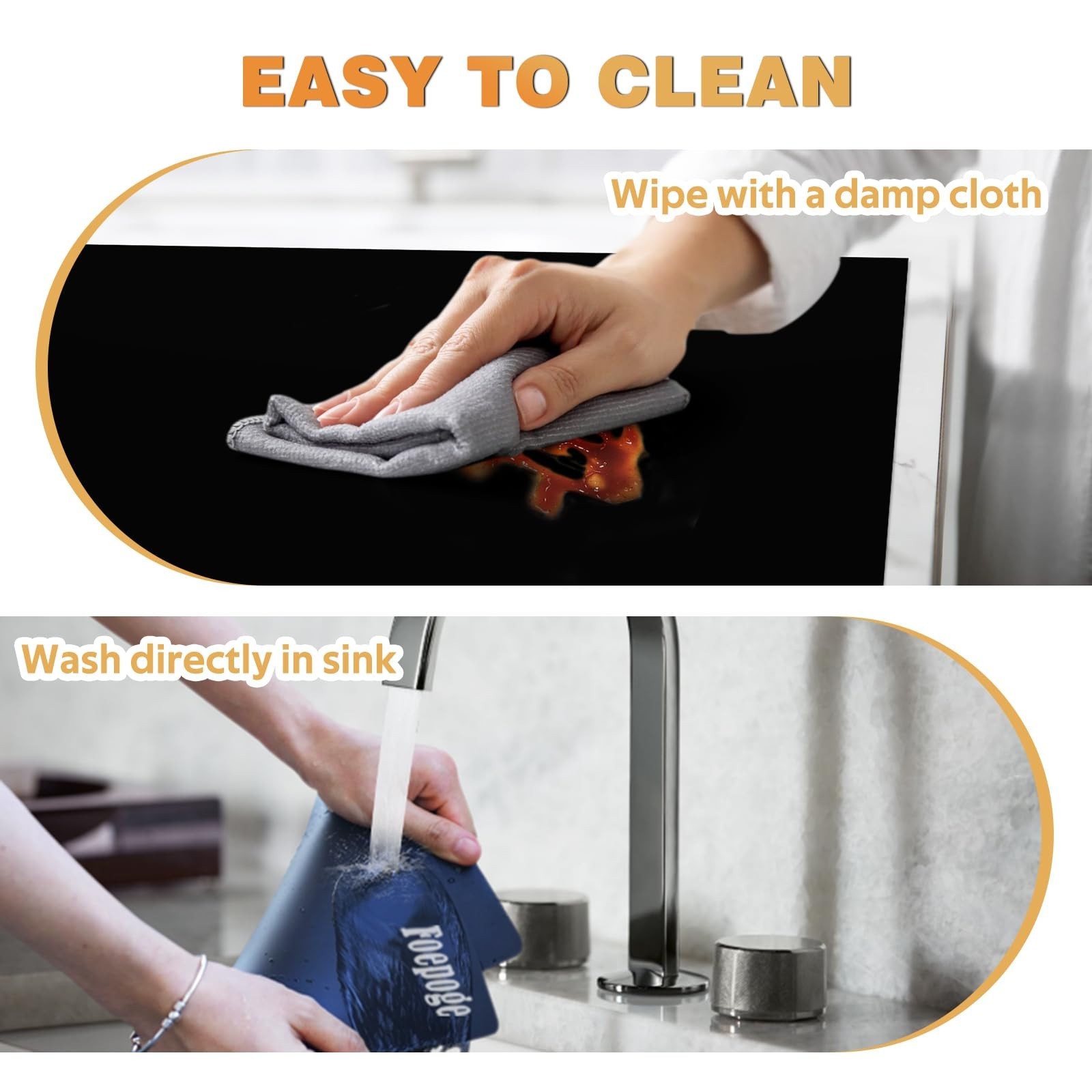 49.2&Prime; x 15.7&Prime; Large Silicone Mat for Kitchen Counter Protector, Cuttable Sili…