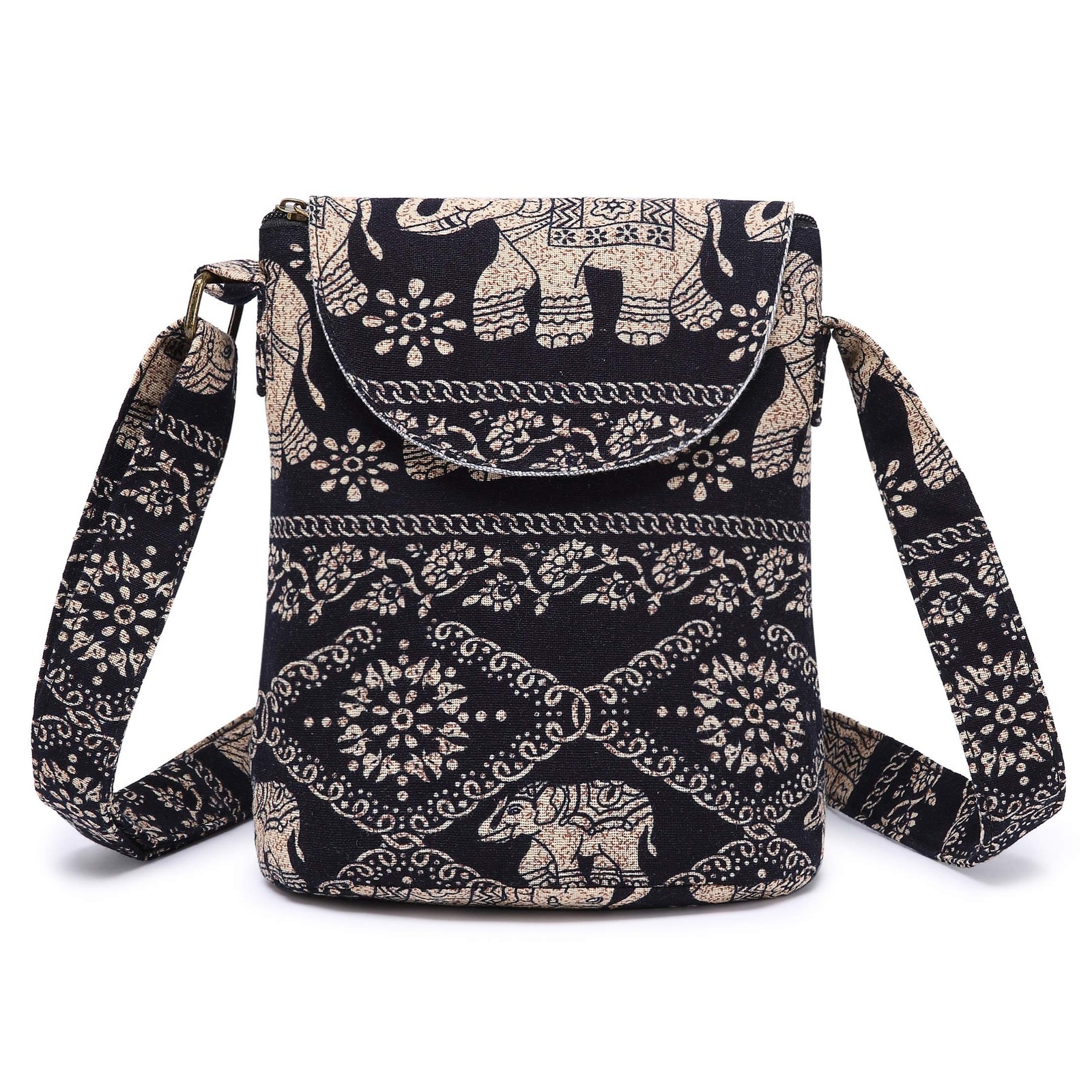 OPQRSTU Women&rsquo;s Retro Small Size Canvas Shoulder Bag Hippie Boho Crossbody Ha…