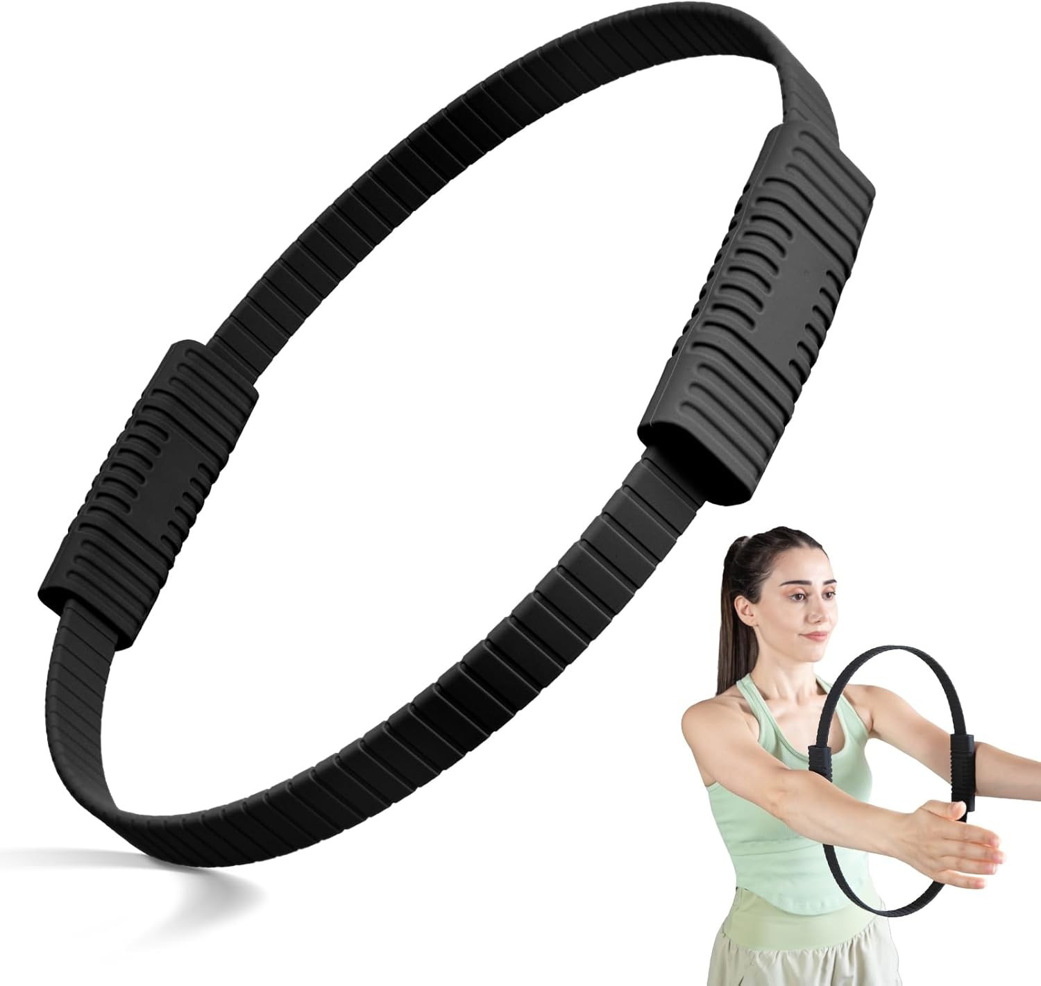 Pilates Ring Circle, 13.5&Prime; Magic Circle Ring for Women, Flexible Resistance Exer