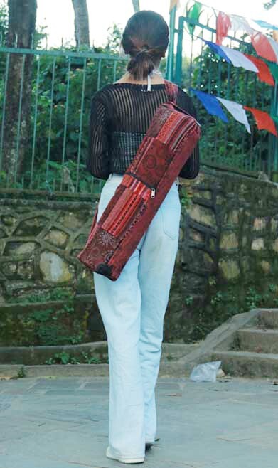 YOGA MAT BAG * YOGA BAG * HANDMADE * NEPAL WOMEN COOPERATIVES * FAIR TRADE! OM