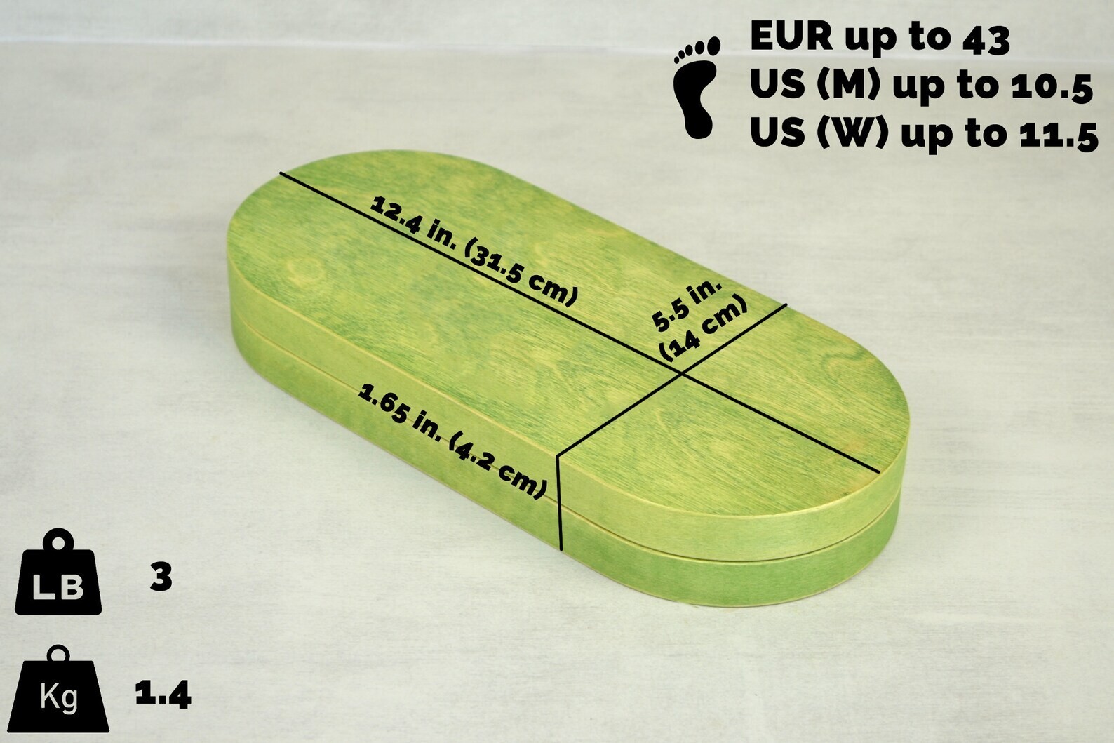Dynamic Sadhu Board Yoga Nails for Beginner 10mm / 0.4&Prime; Olive color