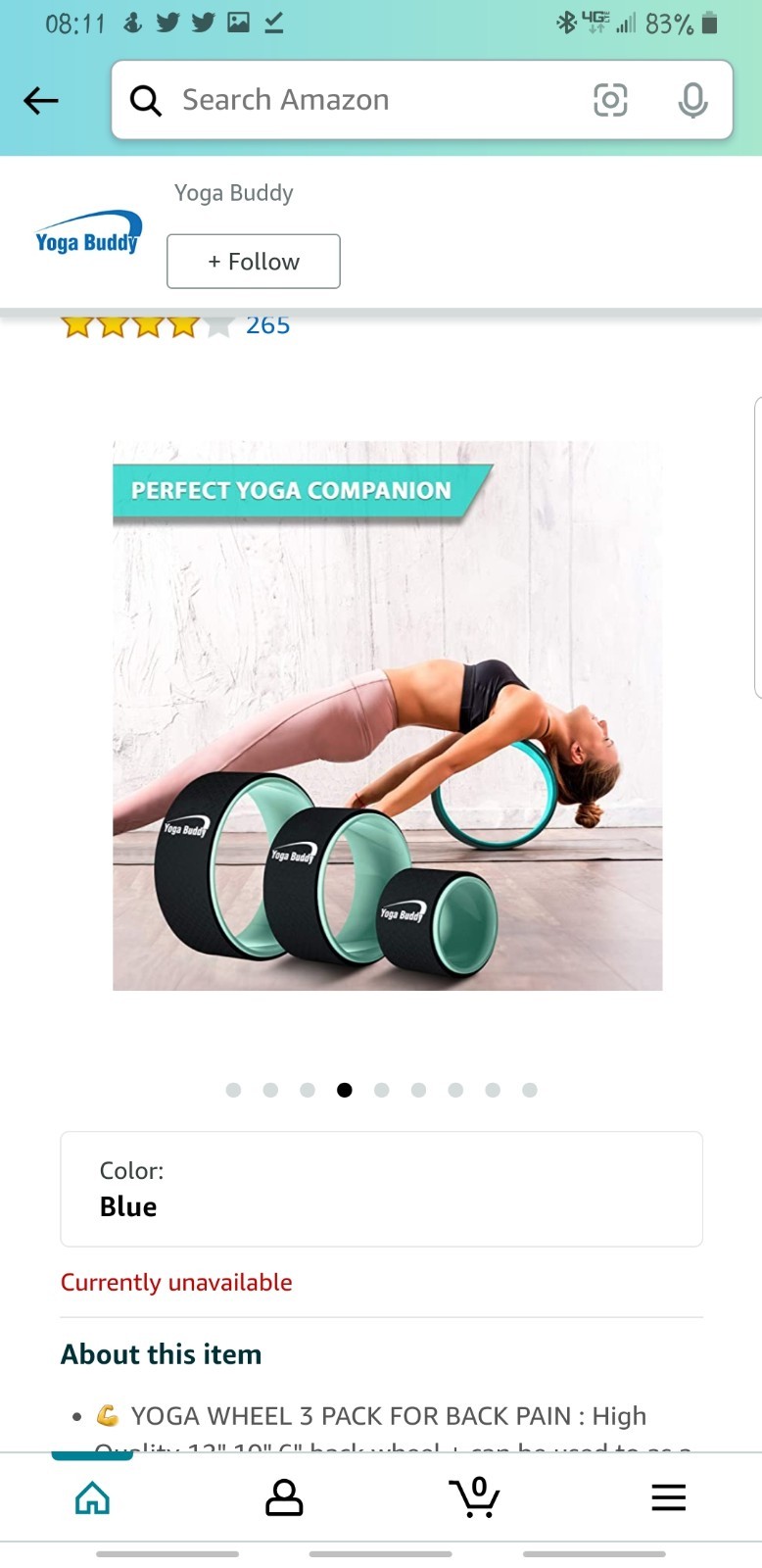 Yoga Buddy Yoga Wheel Set of 3, Back Stretching, Back Stretching
