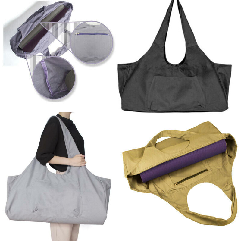 Large Capacity Utility Yoga Mat Exercise Shoulder Duffle Bag Carrier Strap Sling