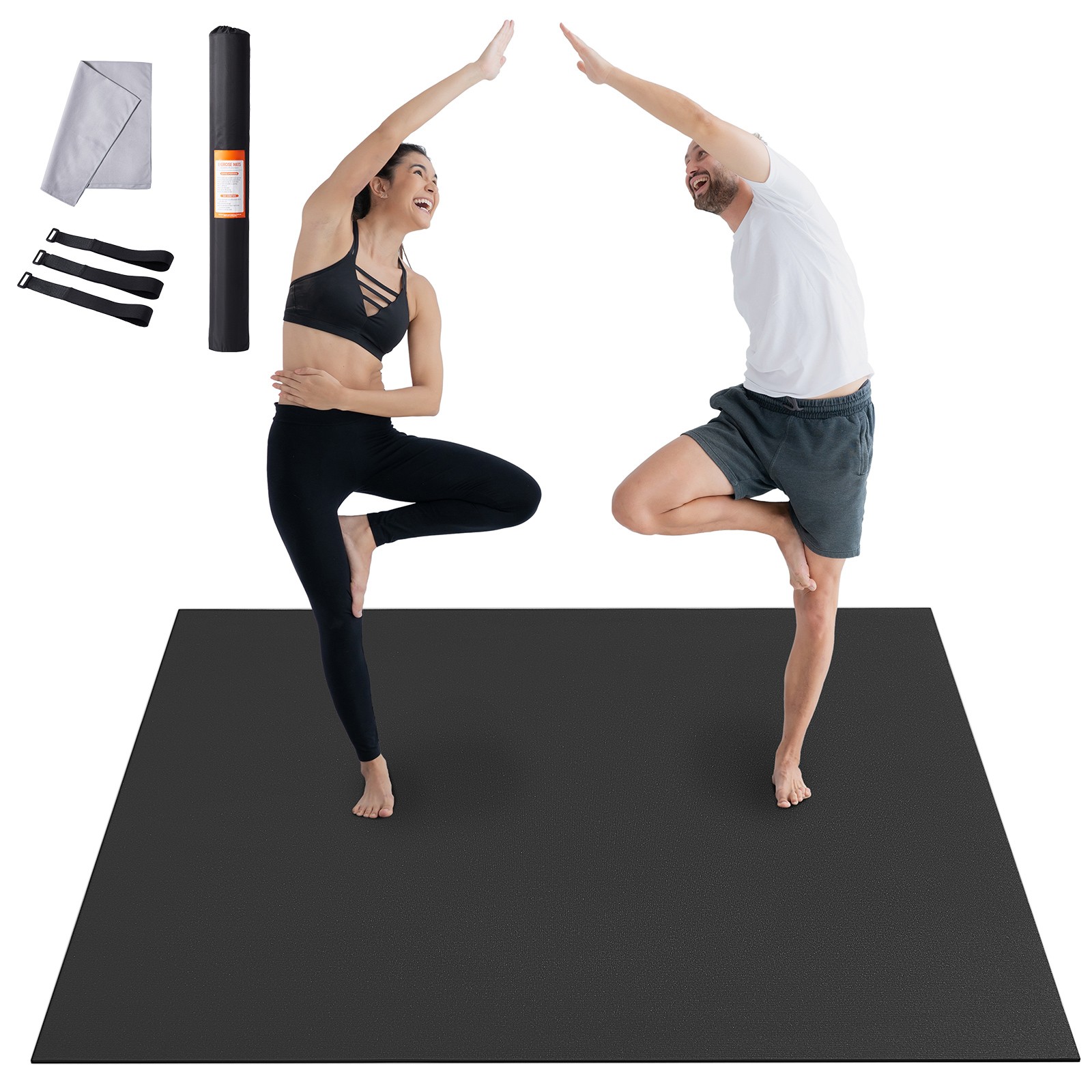 Uimoso Exercise Mat Non Slip Yoga Mat Gym Fitness Pilate Workout Mat (8x6ft)