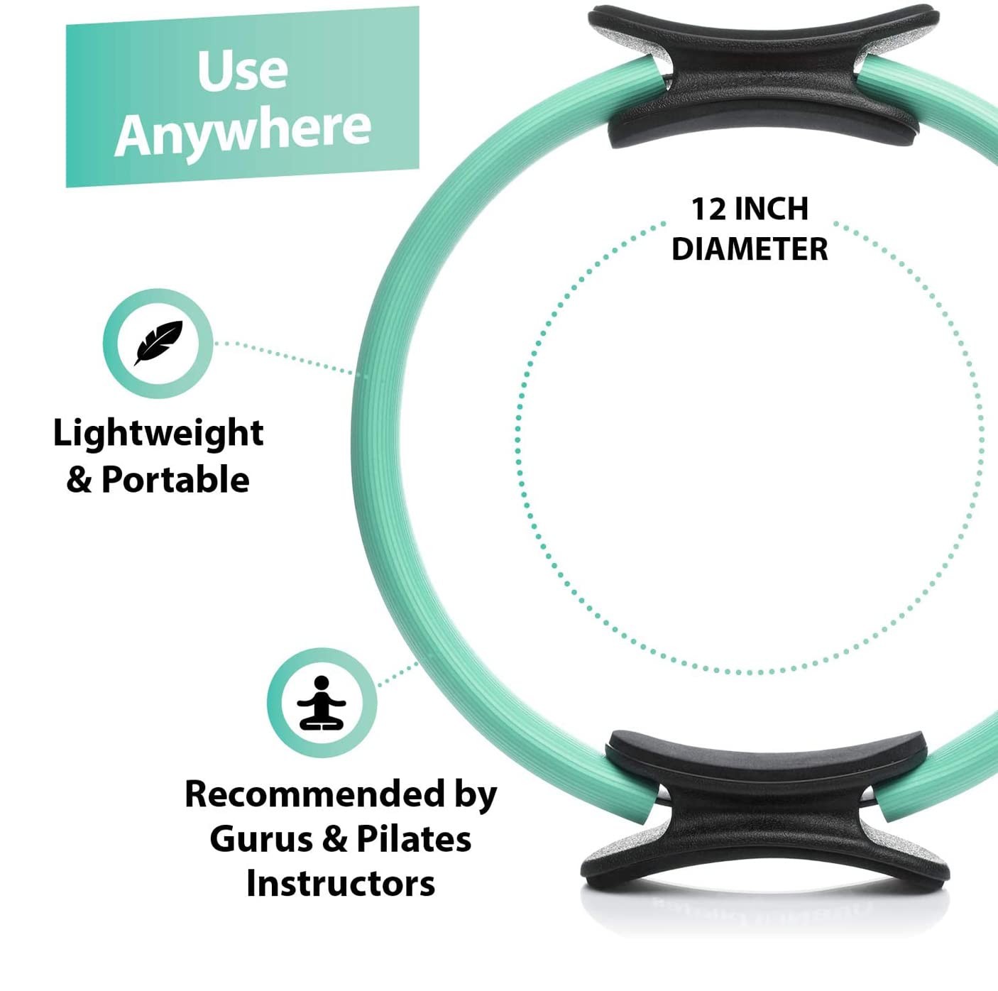 Pilates Ring 12&Prime; Magic Circle for Thigh, Toning, Fitness & Pelvic Floor Exercise