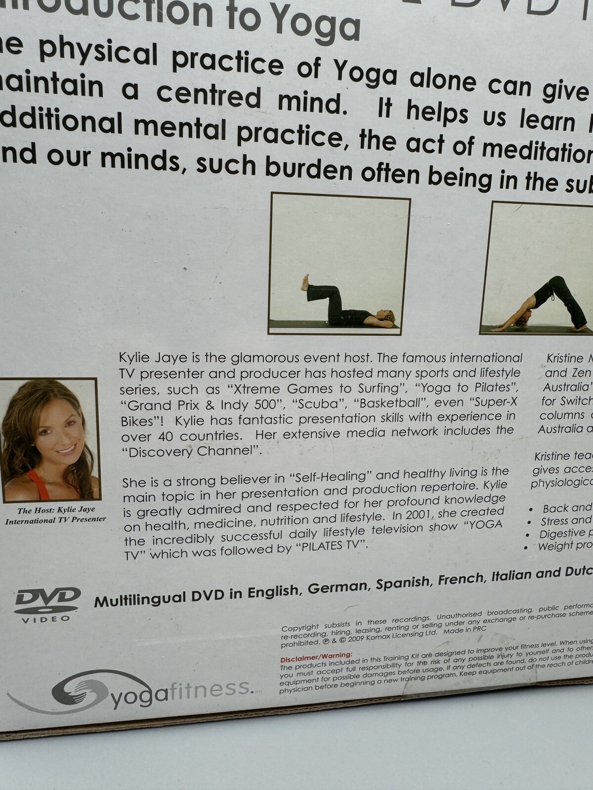 Complete Yoga Kit DVD Training Bundle Yoga Mat Workout Book Stretch Strap SDS