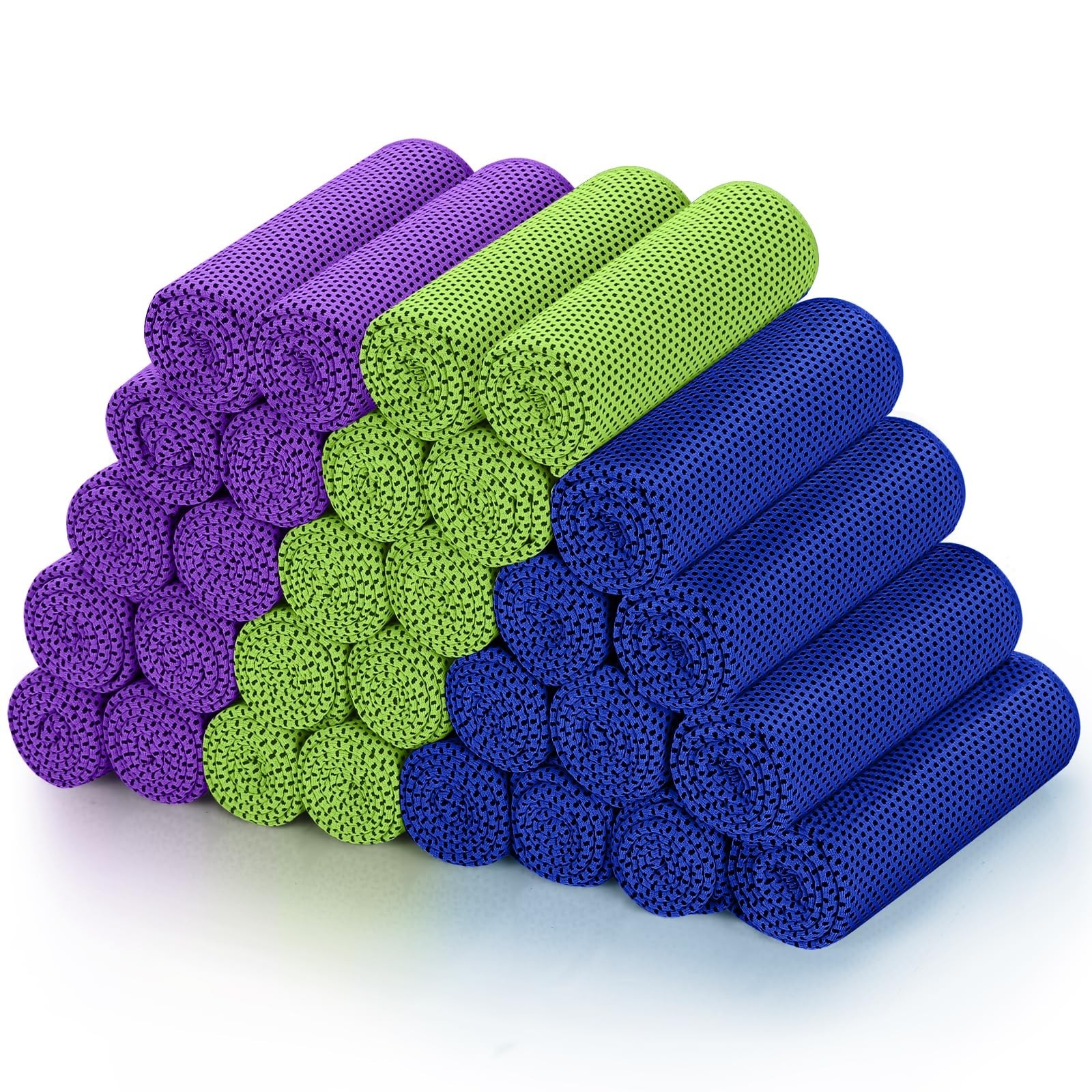 Cooling Towels (40&Prime;x 12&Prime;, Pack of 30) for Neck and Face, Cold Towel for Hot W…