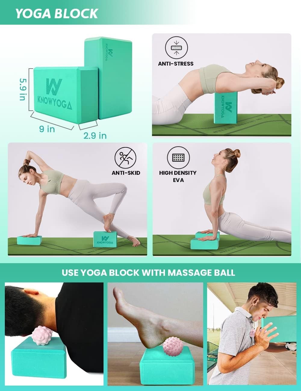 Yoga Starter Kit 12 in 1 – Yoga Set Include Yoga Mat, Foam Roller, 4 Resistance