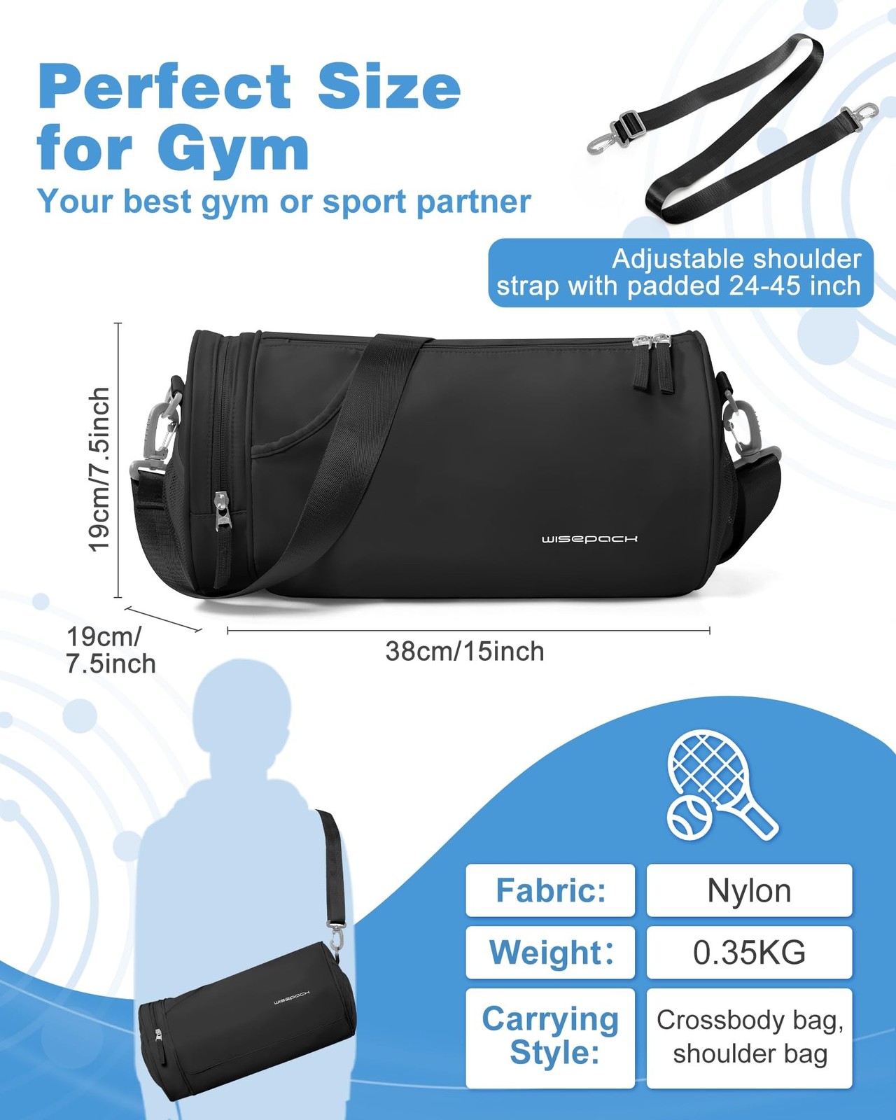 Small Gym Bag for Women,Waterproof Mini Duffle Bag Womens Spotrs WorkoutBags …