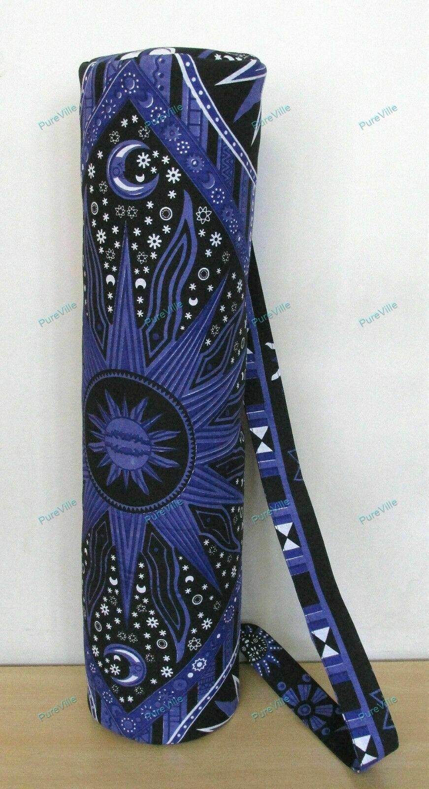 Indian Yoga Mat Carry Bag Round Mandala Indian Large Pouch With Shoulder