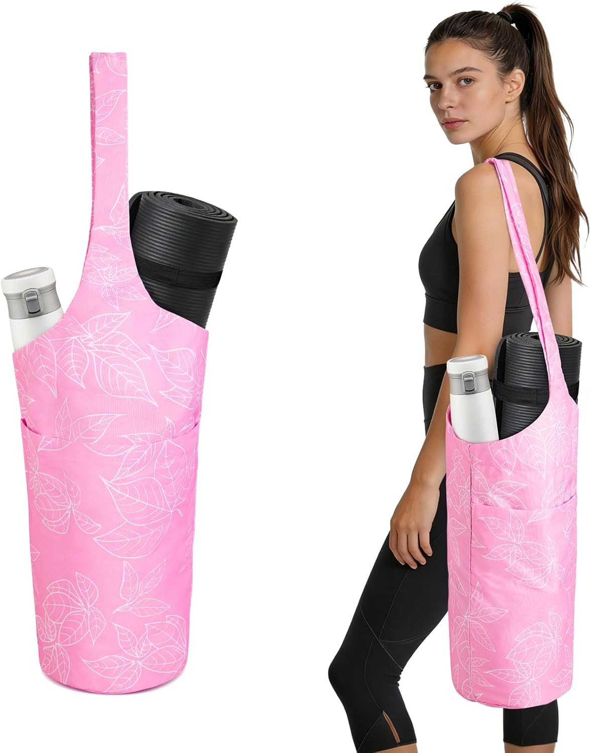 Yoga Mat Bag for Women with Large Size Pocket and Zipper Pocket,Yoga Bag Mat Car