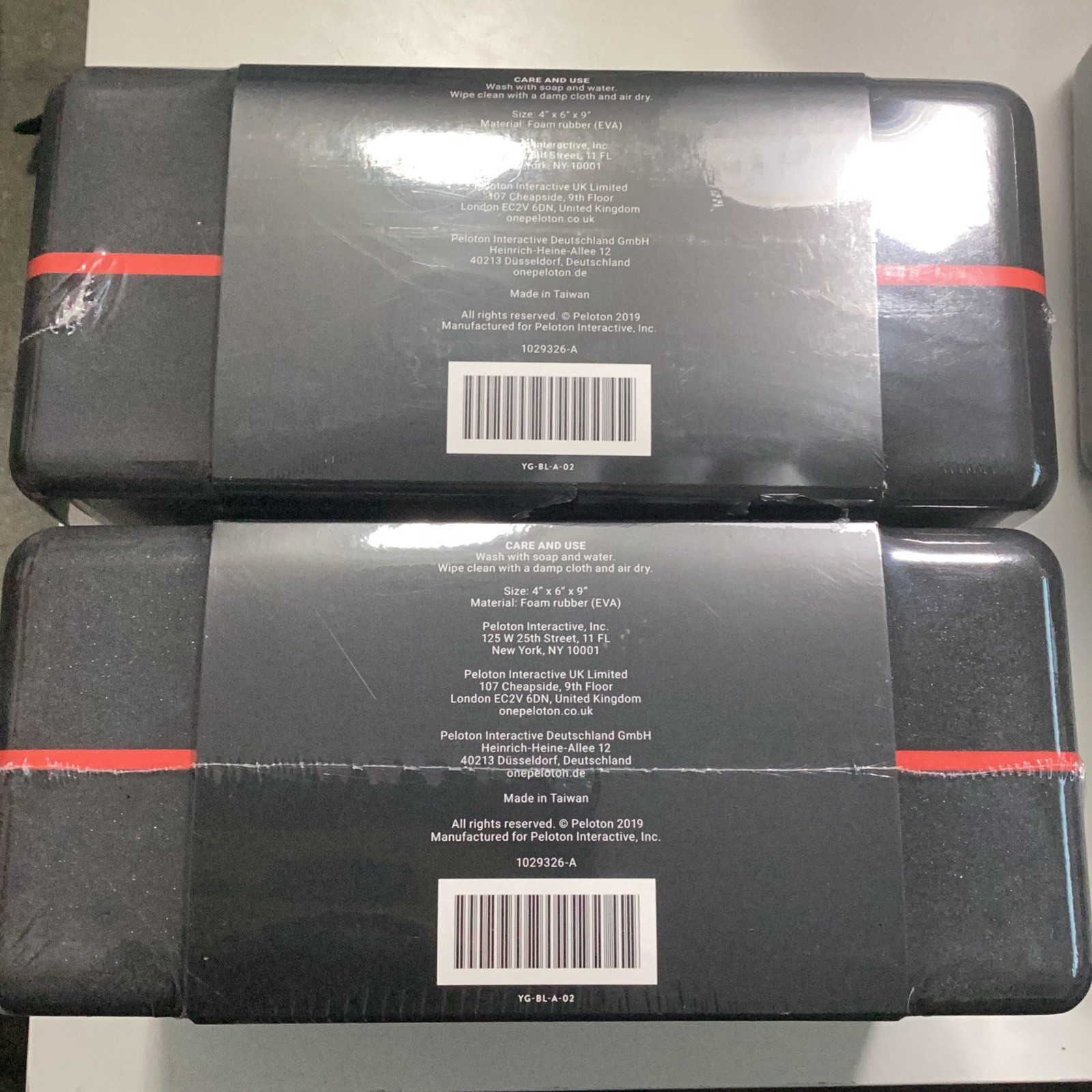 2 PELETON YOGA BLOCKS Black Foam (4x6x9 in) – Health Exercise Workout Sport NEW