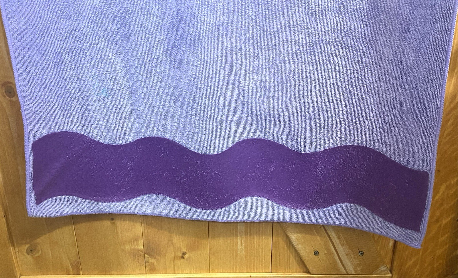 Stick-e Yoga Mat Towel Purple Non Slip Grip Hot Yoga Microfiber Cover Purple