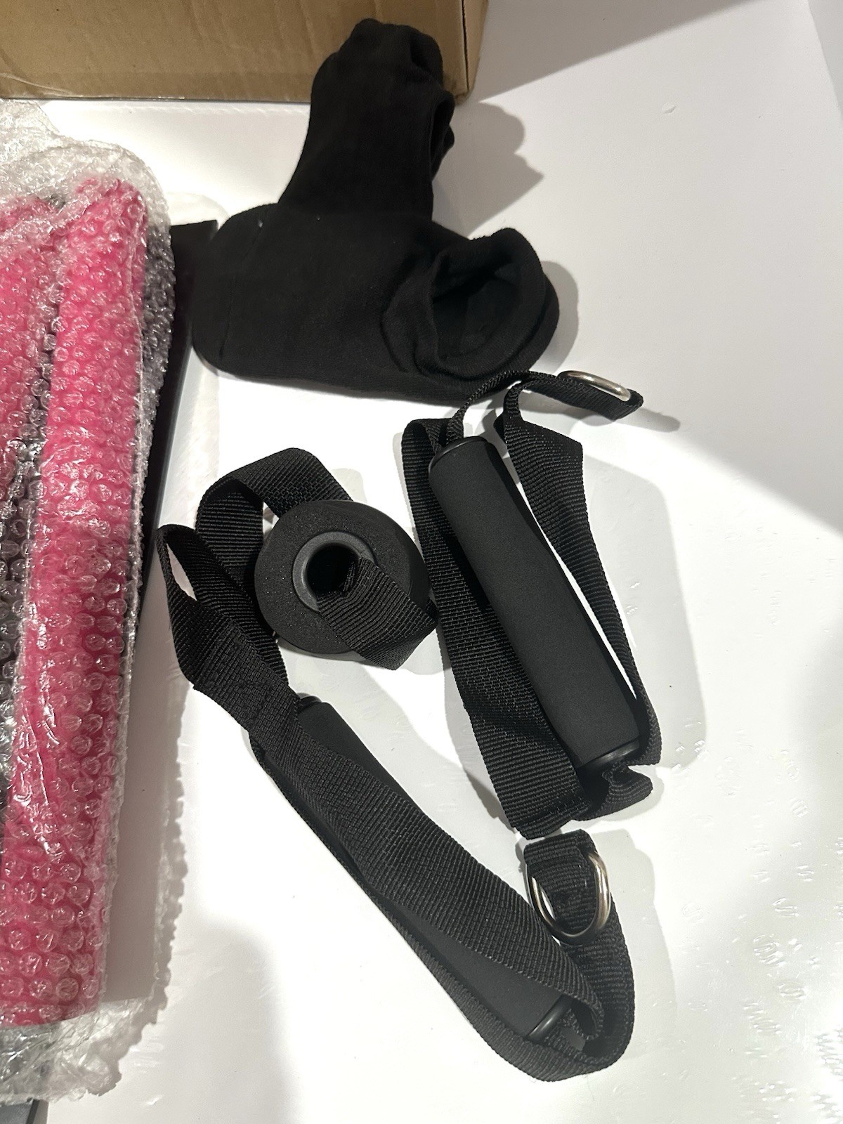 New Pink 3-in-1 Pilates Foldable Board & Exercise Equipment Stretch Bands